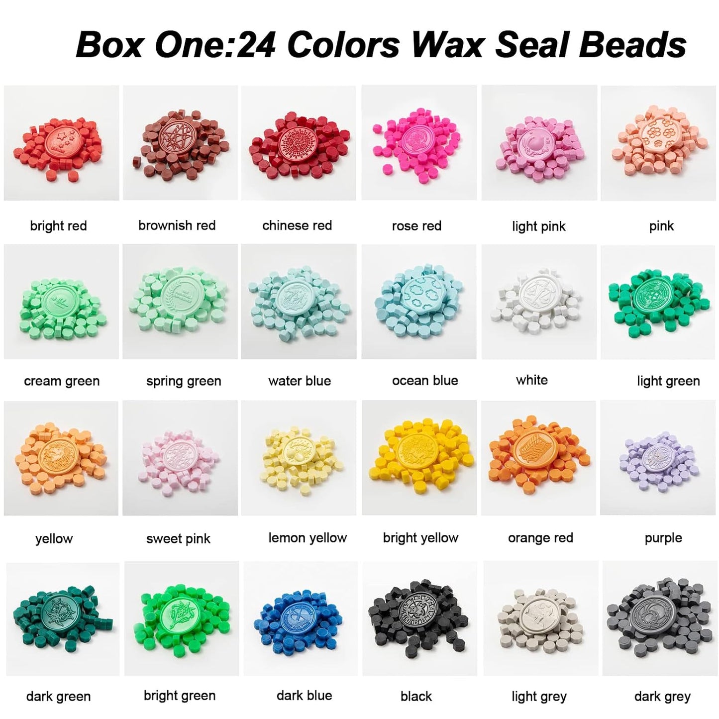 Upgraded Wax Seal Stamp Kit,Wax Seal Kit with Storage Box,48 Color 1200 Pcs Sealing Beads with 4 Pcs Seal Stamps,Warmer,Spoon,Envelopes, Candles, Metallic Pen for Wedding Invitation,DIY Crafts
