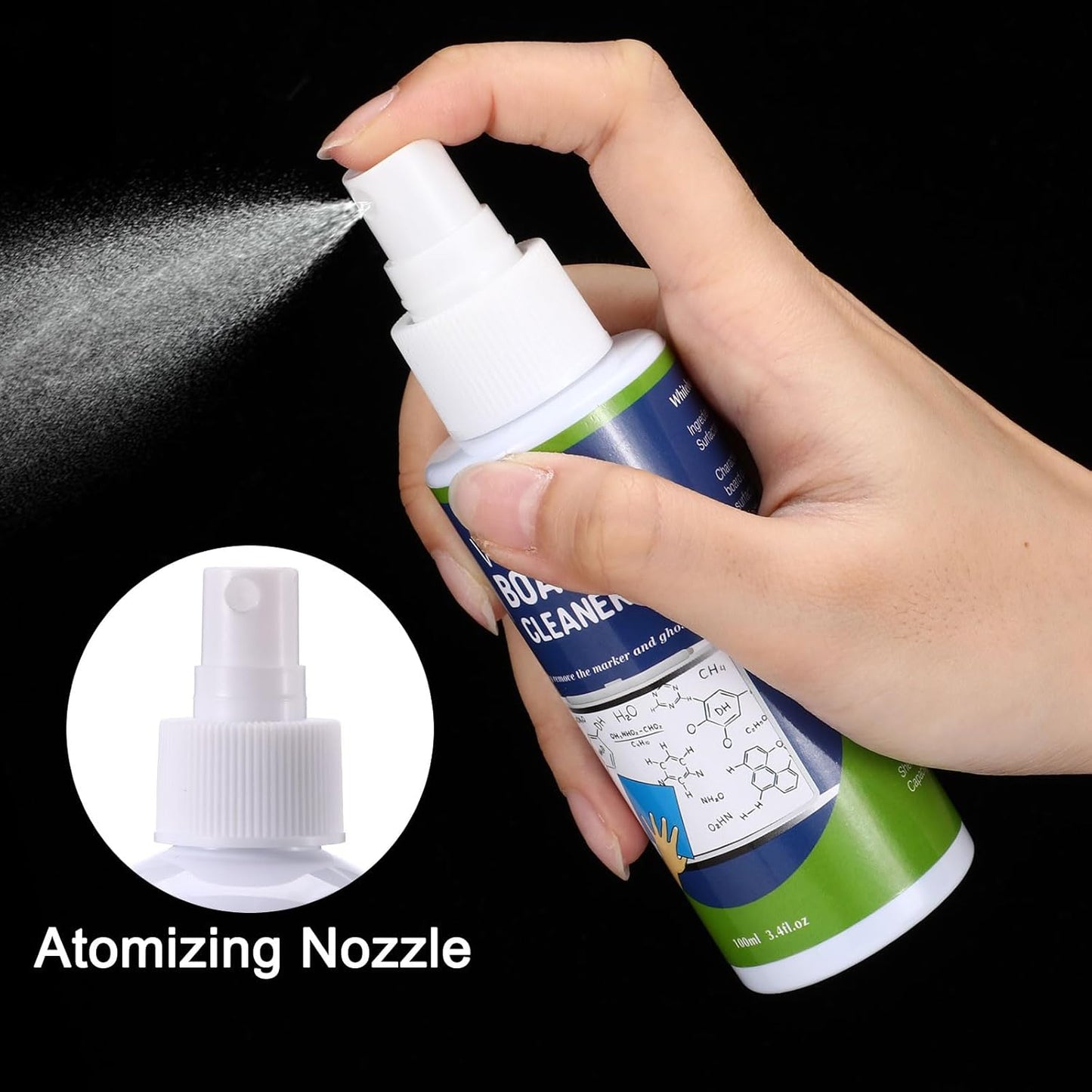 Loopeer 24 Pack Whiteboard Cleaner Spray 3. 4 oz Dry Erase Board Cleaner with Cloths Non Toxic Dry Erase Cleanning Removes Stubborn Marks from Whiteboards