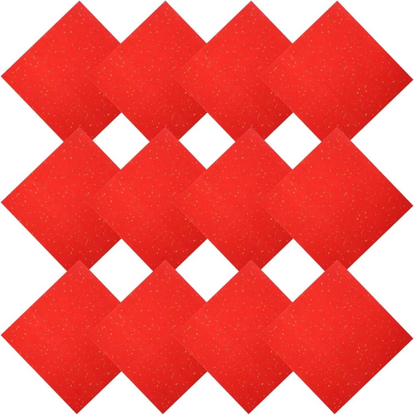 PATIKIL Red Xuan Paper, 40 Sheets, 8.7" x 8.7" Chinese Calligraphy Practice Paper