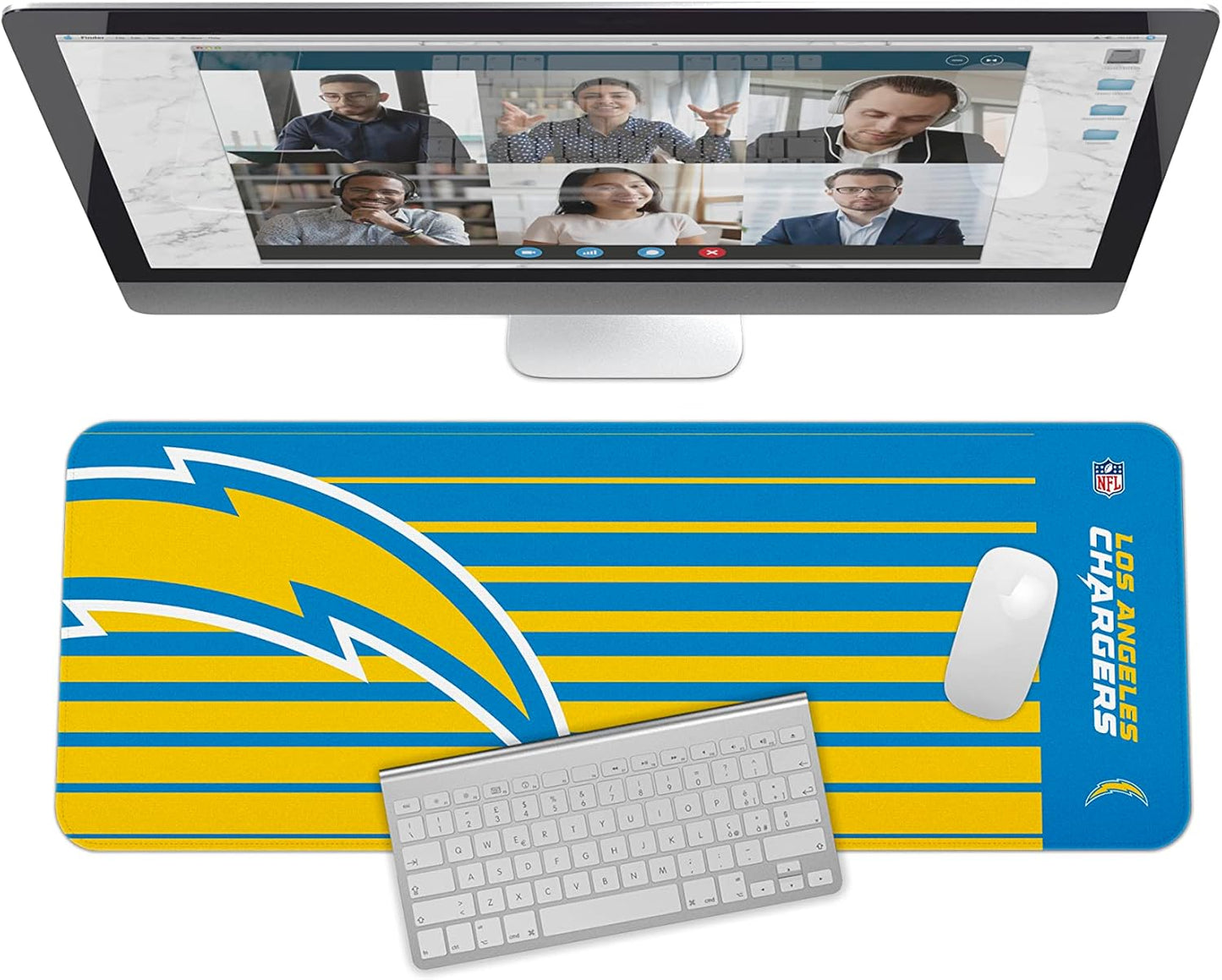 SOAR NFL Unisex Multifunctional Desk Mat for Desktop, (31.5"x12") - Ultra Soft Fabric with Non-Slip Rubber Backer - Water Resistant & Durable Nylon Stitching - Officially Licensed NFL, Desk Pad