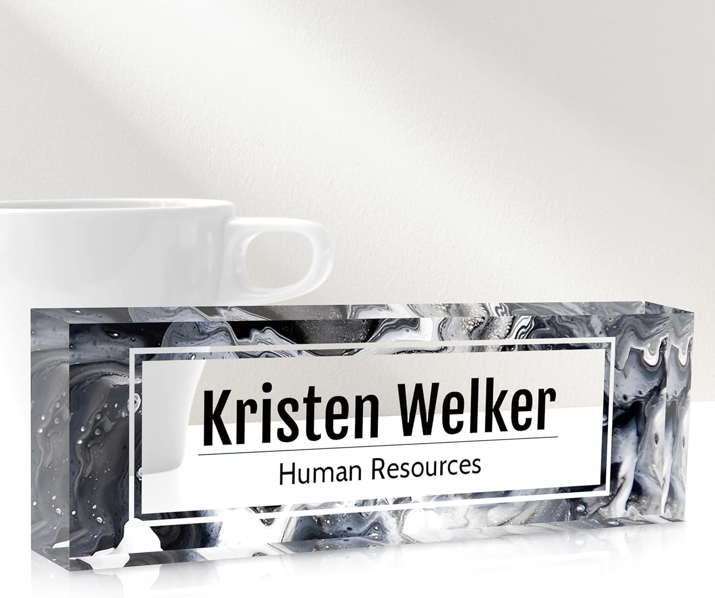 Gowelly Office Desk Name Plate Personalized |Custom Name Plates for Desk| Custom Employee Appreciation Gifts | Office Gifts for Women, Boss, Employee, Teacher, Social Worker-6