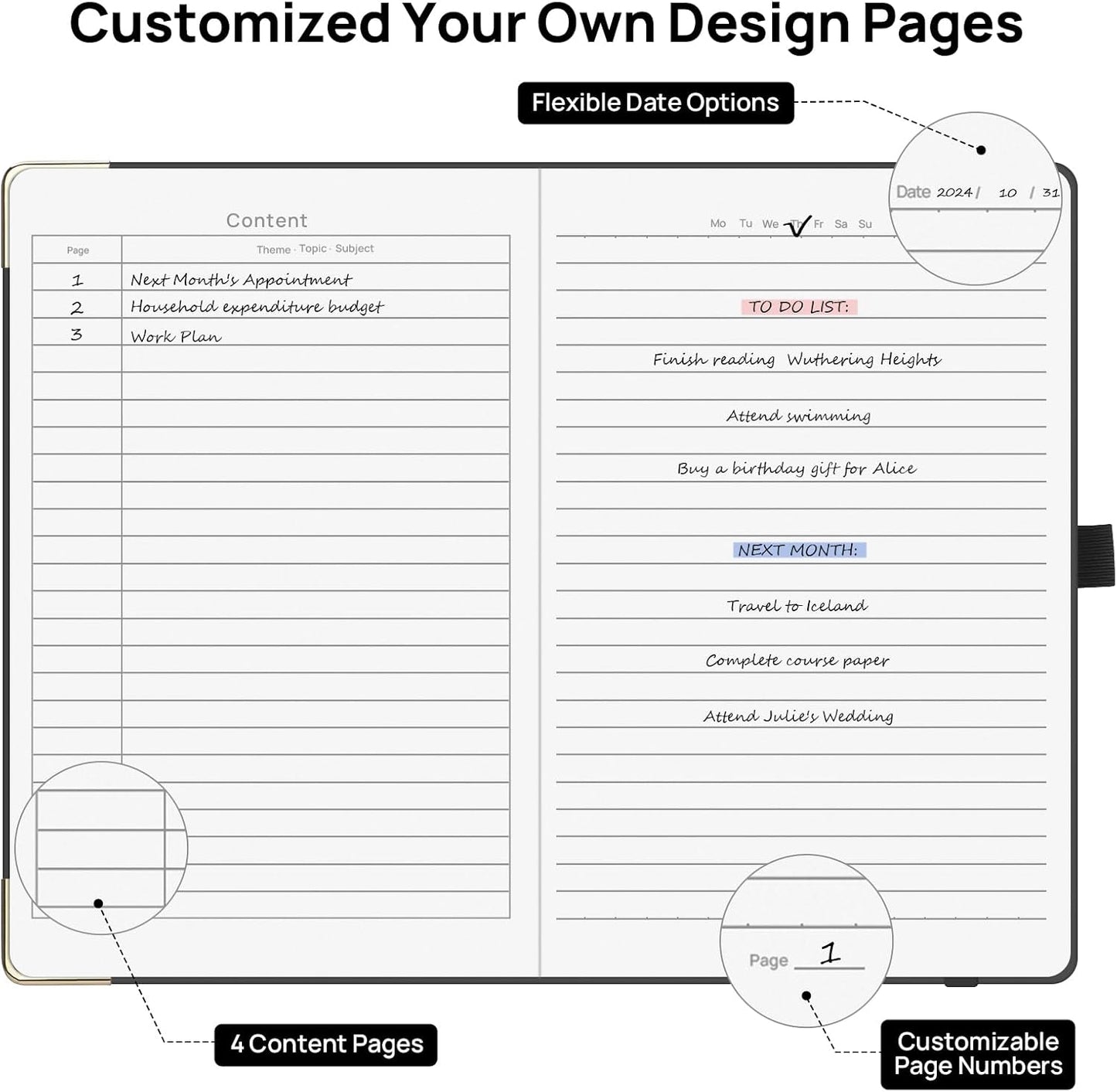 A5 Lined Journal Notebook - 100 GSM Thick Paper, Hardcover Journaling Notebook for Writing, Work, Travel, School, College Ruled Journal for Women and Men, PU Leather Note Book, 5.5”x8.3”- Red