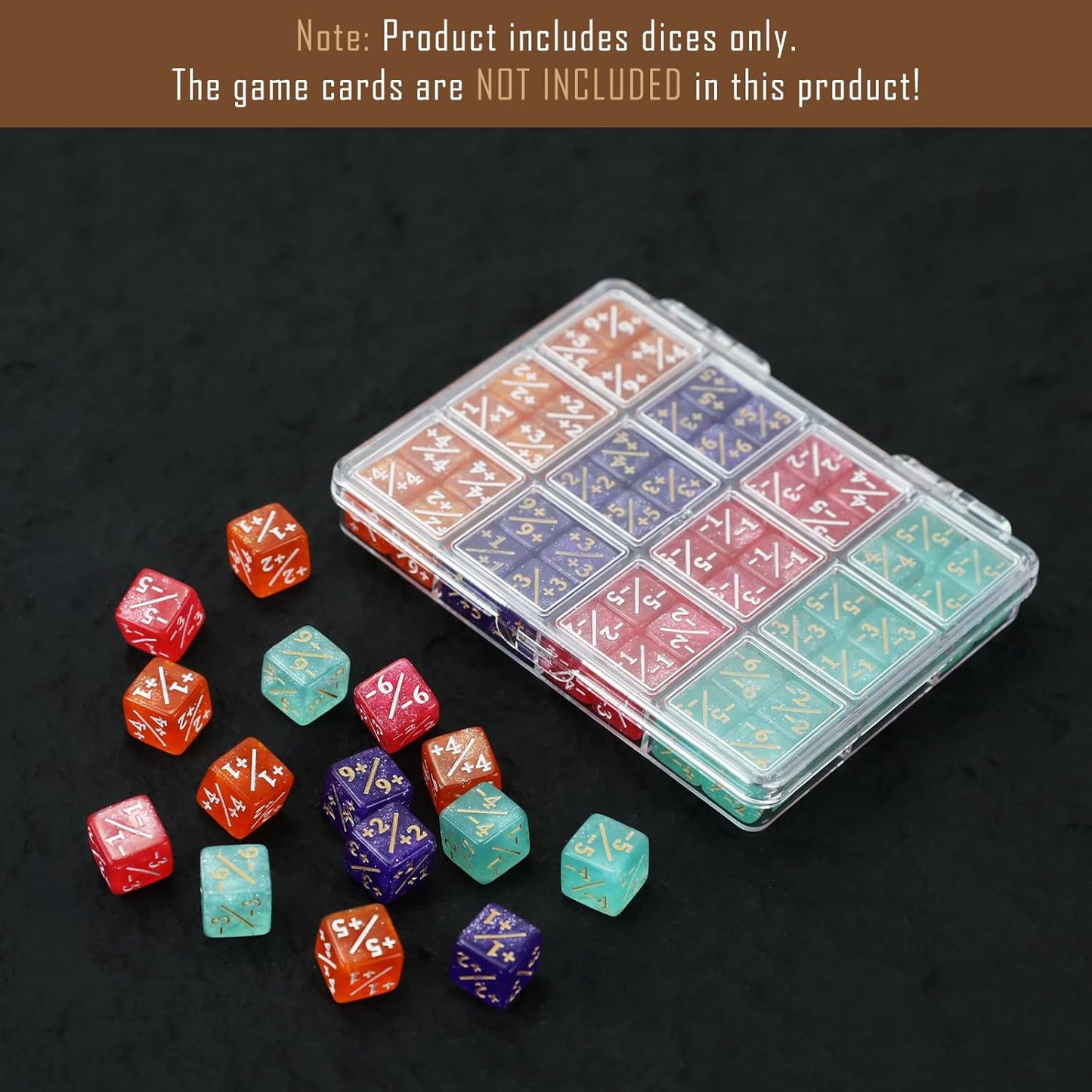 48PCS 12mm MTG Dice Life Counters Set for Magic The Gathering, Small MTG Tokens Loyalty Dice with Box, Compatible with Magic Card Game Accessories CCG Creature Stats