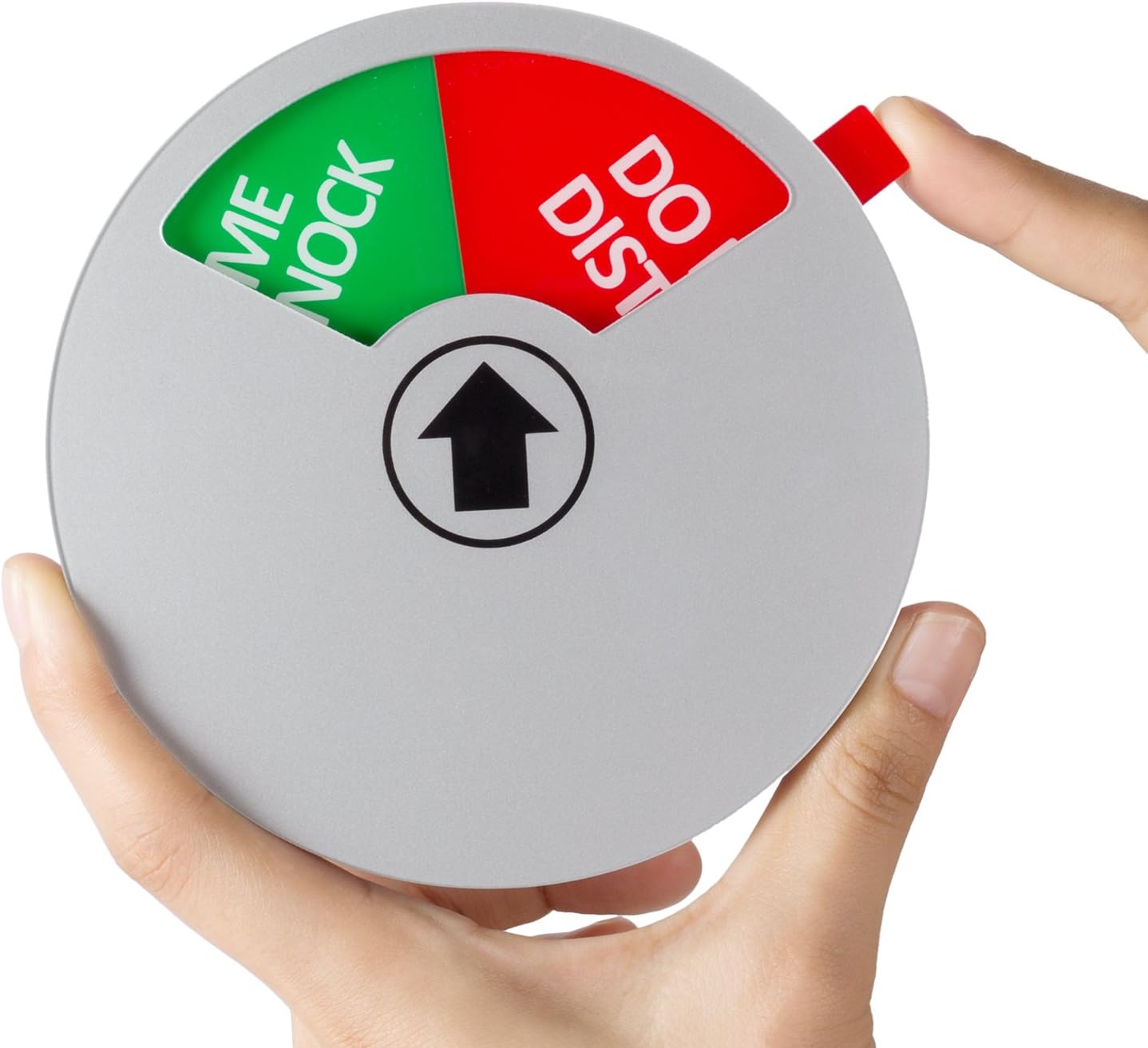 Kichwit Office Door Sign, Do Not Disturb, Out of Office, Welcome Please Knock, Privacy Sign for Offices, 5 Inch, Silver