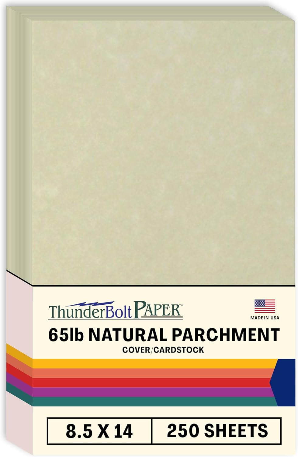 250 Natural Parchment 65lb Cover Paper Sheets 8.5X14 Inches Cardstock Weight Colored Sheets 8.5" X 14" (8.5X14 Inches) Legal|Menu Size - Printable Old Parchment Semblance