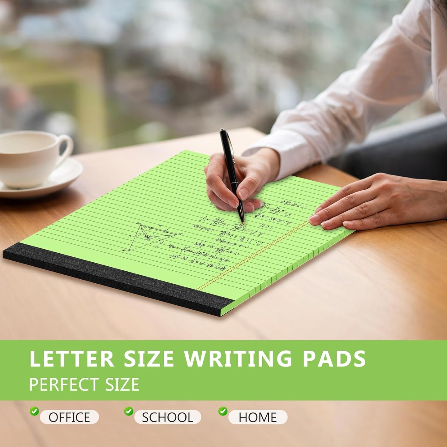 Legal Pads 8.5 x 11, Wide Ruled Paper, 12 Pack Note Pads 8.5 x 11, Colored Legal Pads, Pink Writing Pad, Multicolor Notepad with Sturdy White Back, 30 Sheets/Pad, Lined Paper for School, Home, Office