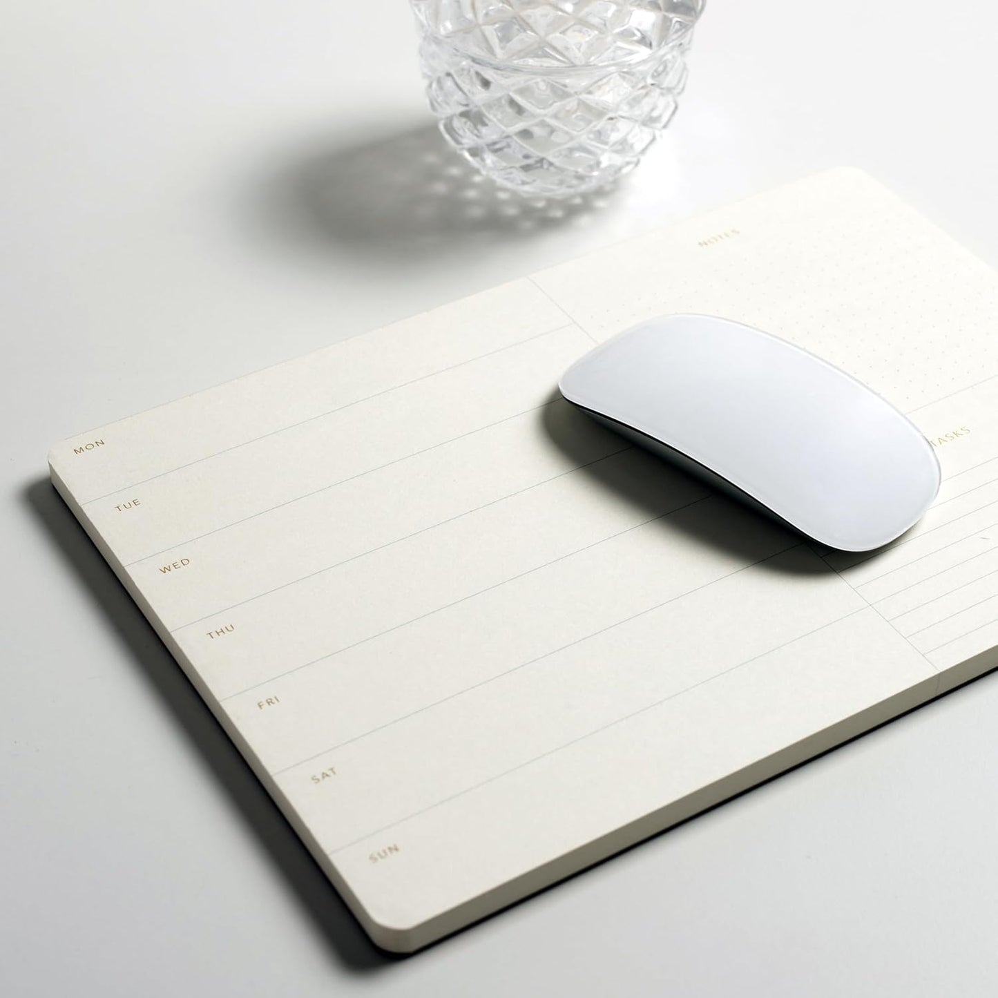 Elegant Weekly Planner Notepad, Undated, 11.22" x 7.87", 52 Sheets (Whole Year), Gold Foil, Tear Off Sheets, Minimalist Work Planner Pad, Weekly To Do List Notepad, Eco-friendly, FSC™ Certified Weekly Desk Planner