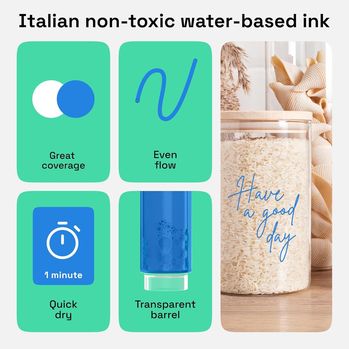 ARTISTRO 2 Blue Acrylic Paint Markers - 0.7mm Extra Fine-Tip Paint Pens - Perfect for Crafting, Art Projects, & More