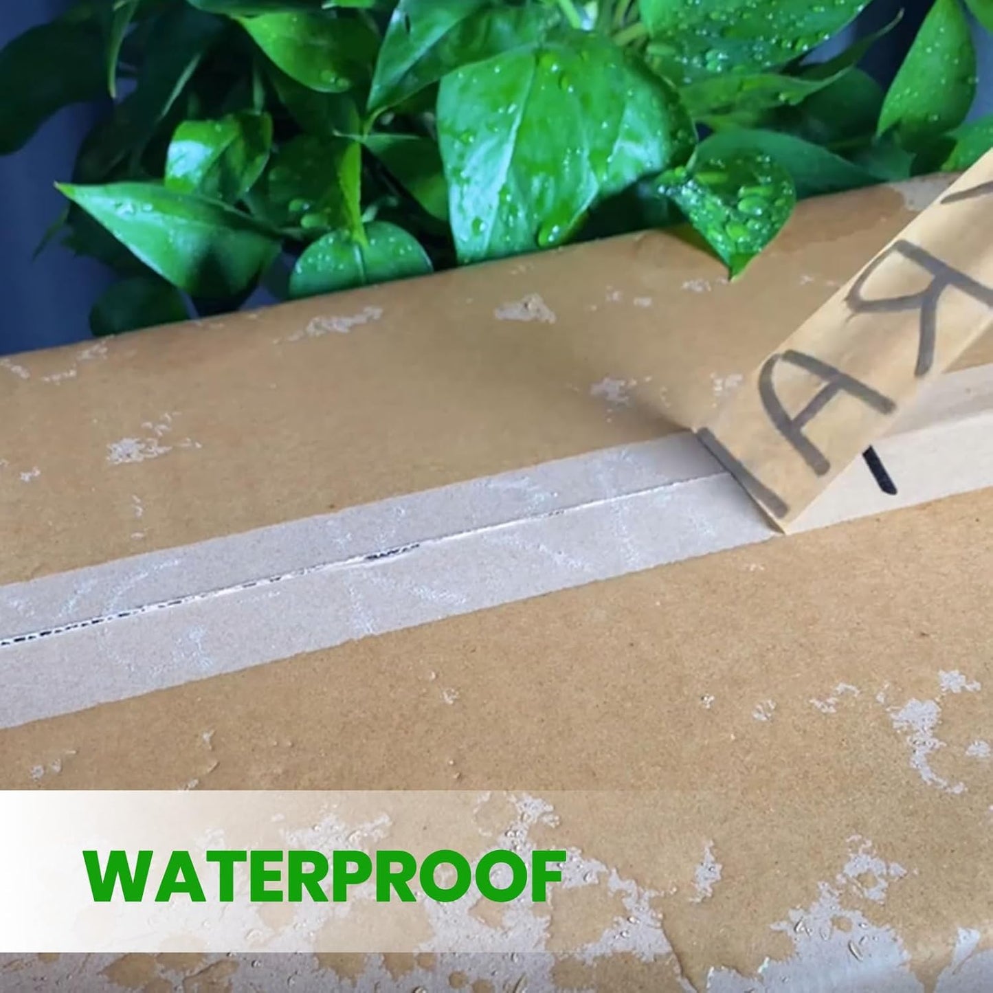 ADHES Heavy Duty Paper Packing Tape Kraft Paper Tape, Eco Friendly & Biodegradable, Writable & Uncoated Brown Packing Tape for Masking, Sealing, and Packaging Use, 2 Inch x 43 Yards, 3 Rolls