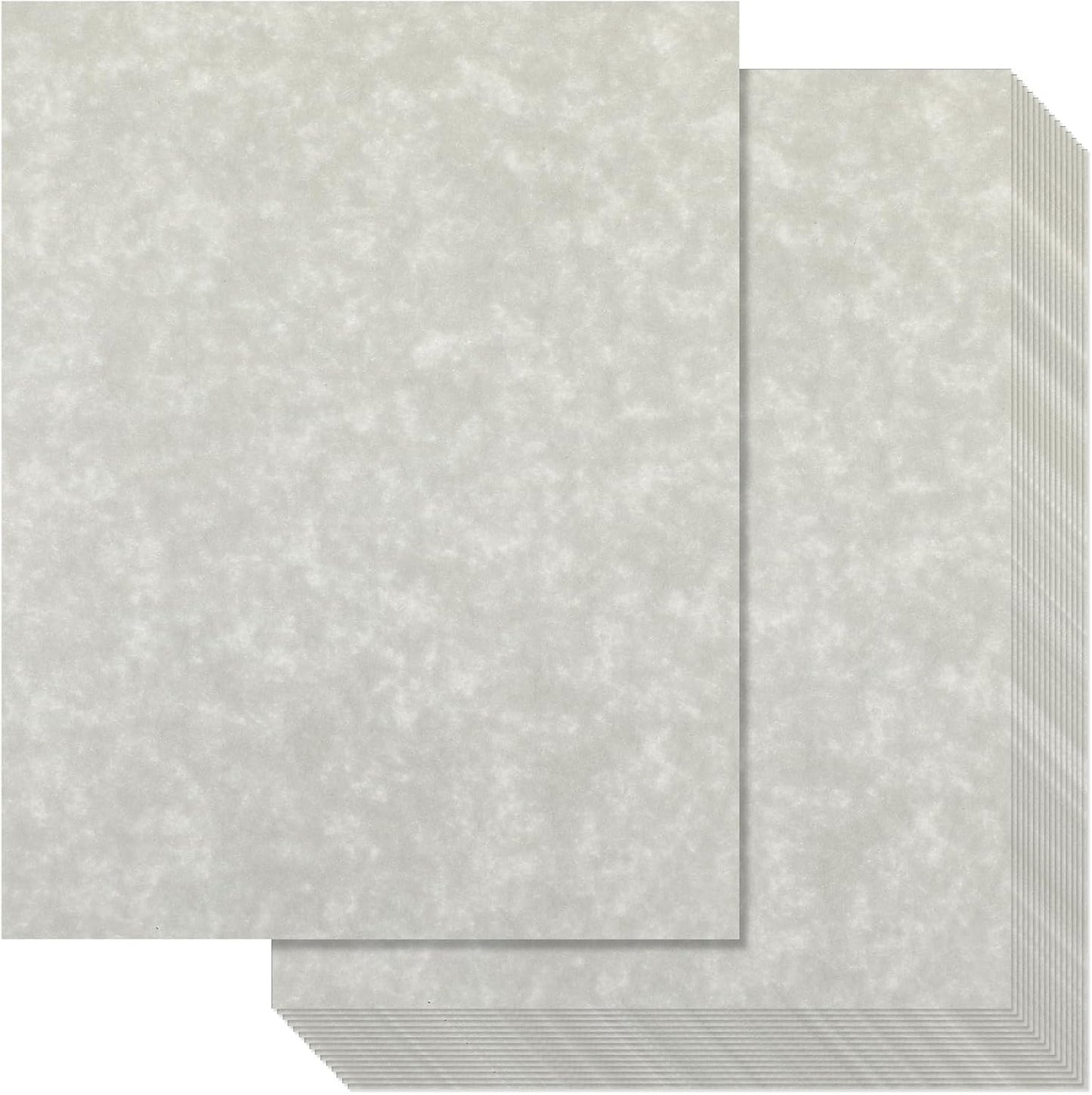Epakh 200 Pcs Old Age Parchment Paper 8.5 x 11 Inch Standard Letter Vintage Colored Old Parchment Semblance Double Side Printing Paper (Dove Gray)