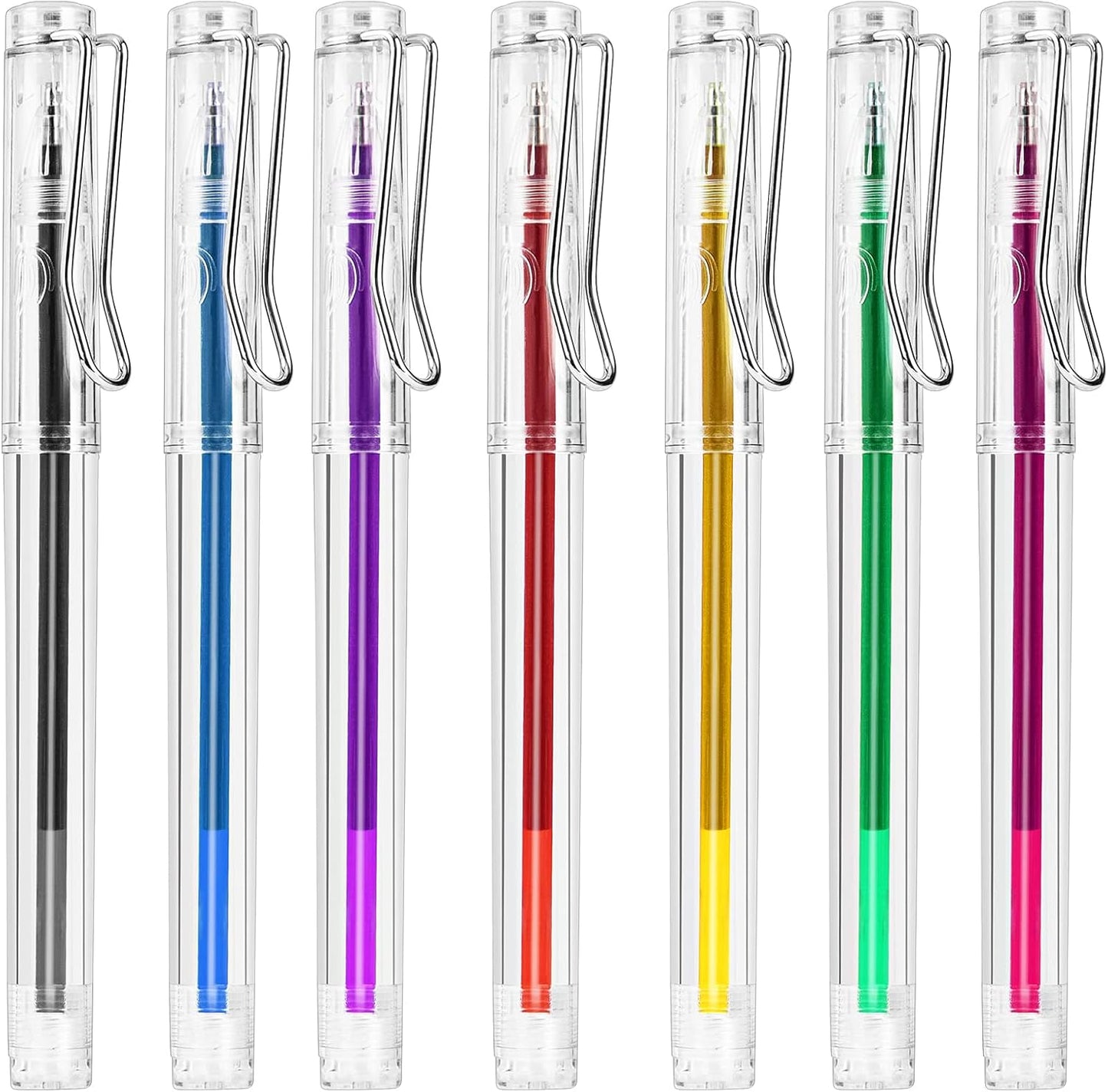 7 Colors Water Erasable Marking Pens, Washable Fabric Marker,7 Pack with 14 Refills