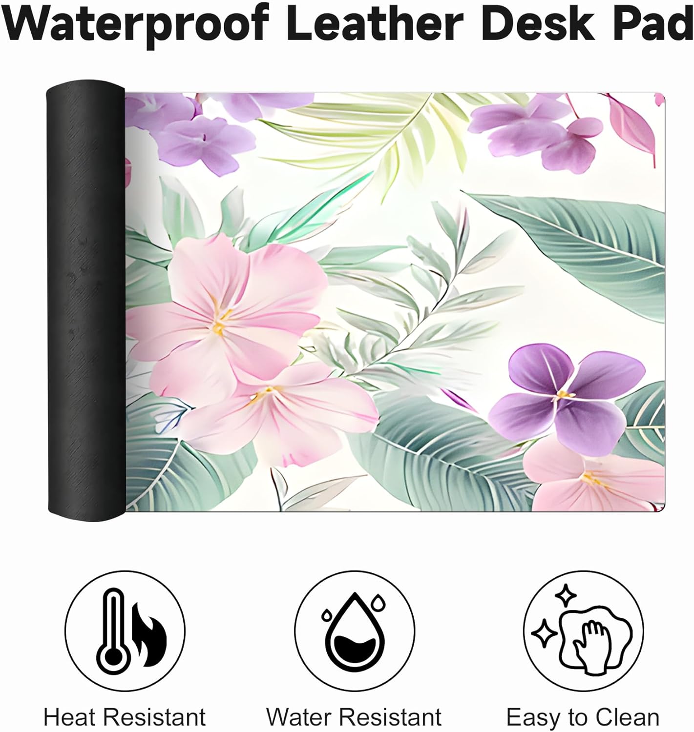 Large Gaming Mouse Pad (31.5"x11.8") - XXL PU Leather Waterproof Desk Mat with Non-Slip Rubber Base for Keyboard, PC & Office