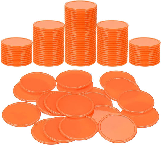 uxcell Plastic Poker Chips, Learning Counters Counting Counters Disk Marker Opaque Game Token for Game Play Math Counting