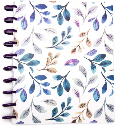 Talia Discbound Notebooks, Planner, Customizable, (Daylily w/Strong Purple Discs, Midsize 14238 (7.5in x 9.75in))