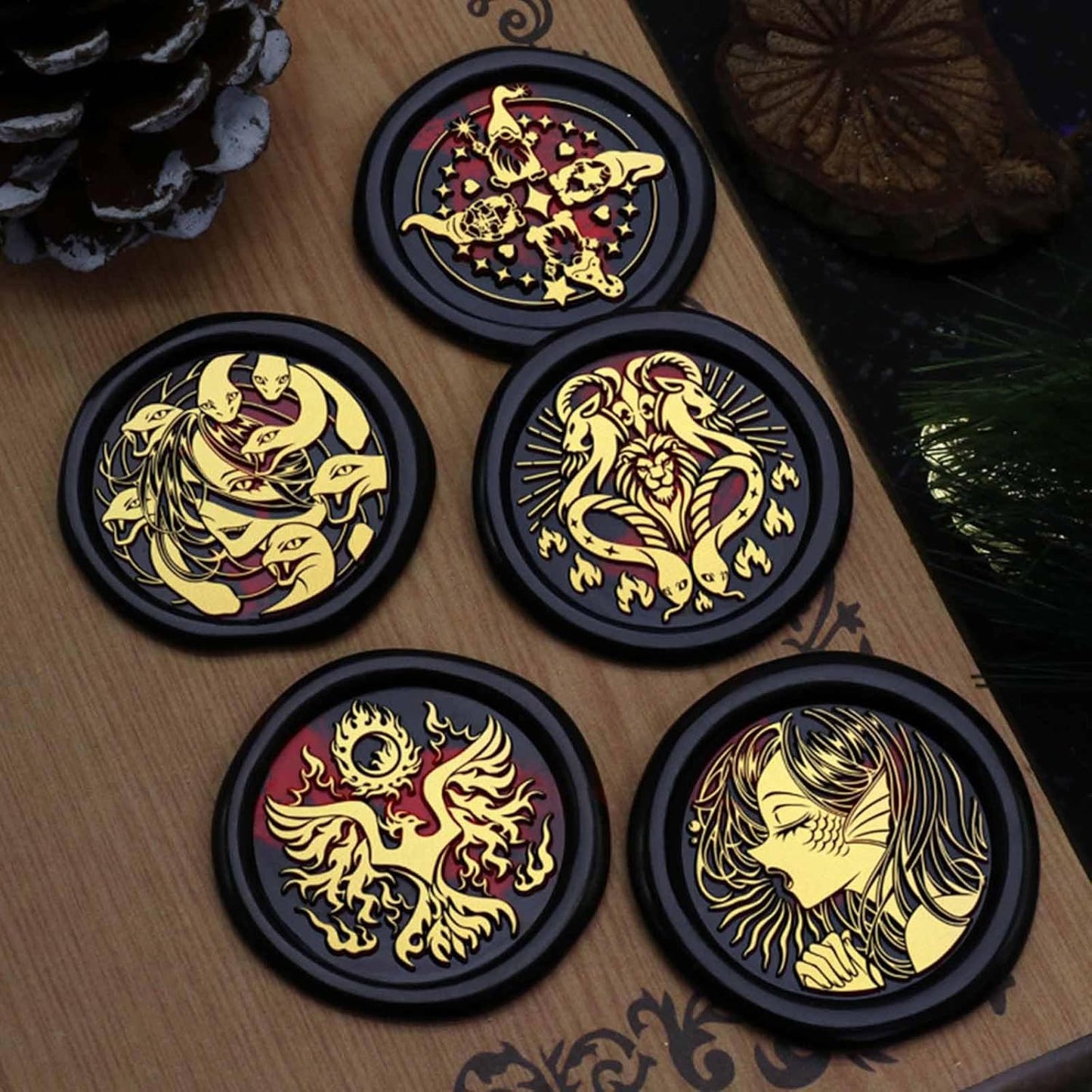 Wax Seal Stamp - Gnome Party Themed Sealed Stamp,1.18 inch/30mm Merry Christmas Sealing Wax Stamp with Handle for Gift Wrap, Envelope Letters, Crafts DIY