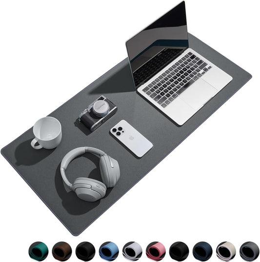 Waterproof Large Gaming Mouse Pad with Durable Stitched Edges, Non-Slip Rubber Base, Smooth Surface Mouse Mat Desk Pad for Home Office Gaming, 35.4"x15.7"x0.12", Dark Gray