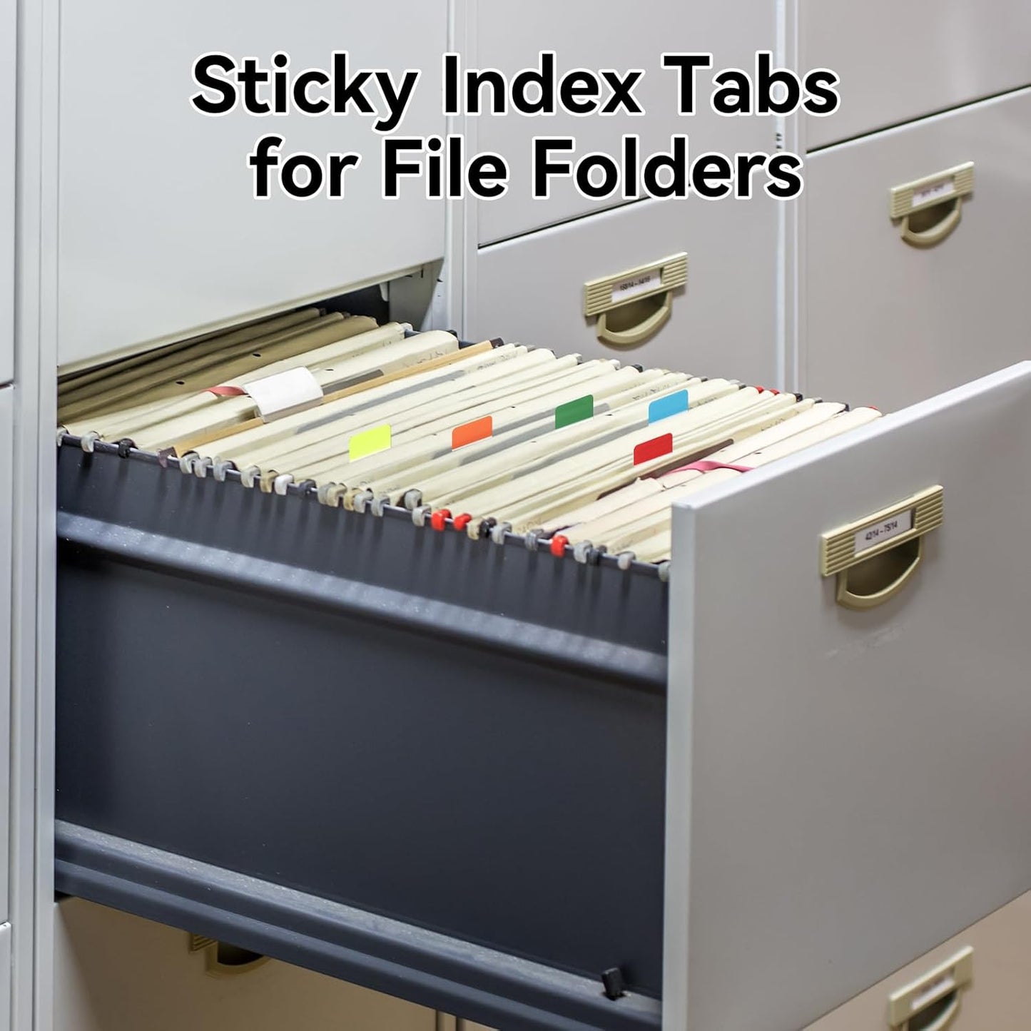 1 Inch Tabs for Notebooks, 480 Pieces Sticky Note Tabs File Index Tabs for Books, Binders, Papers, Documents, File Folders (24 Sets 12 Colors)