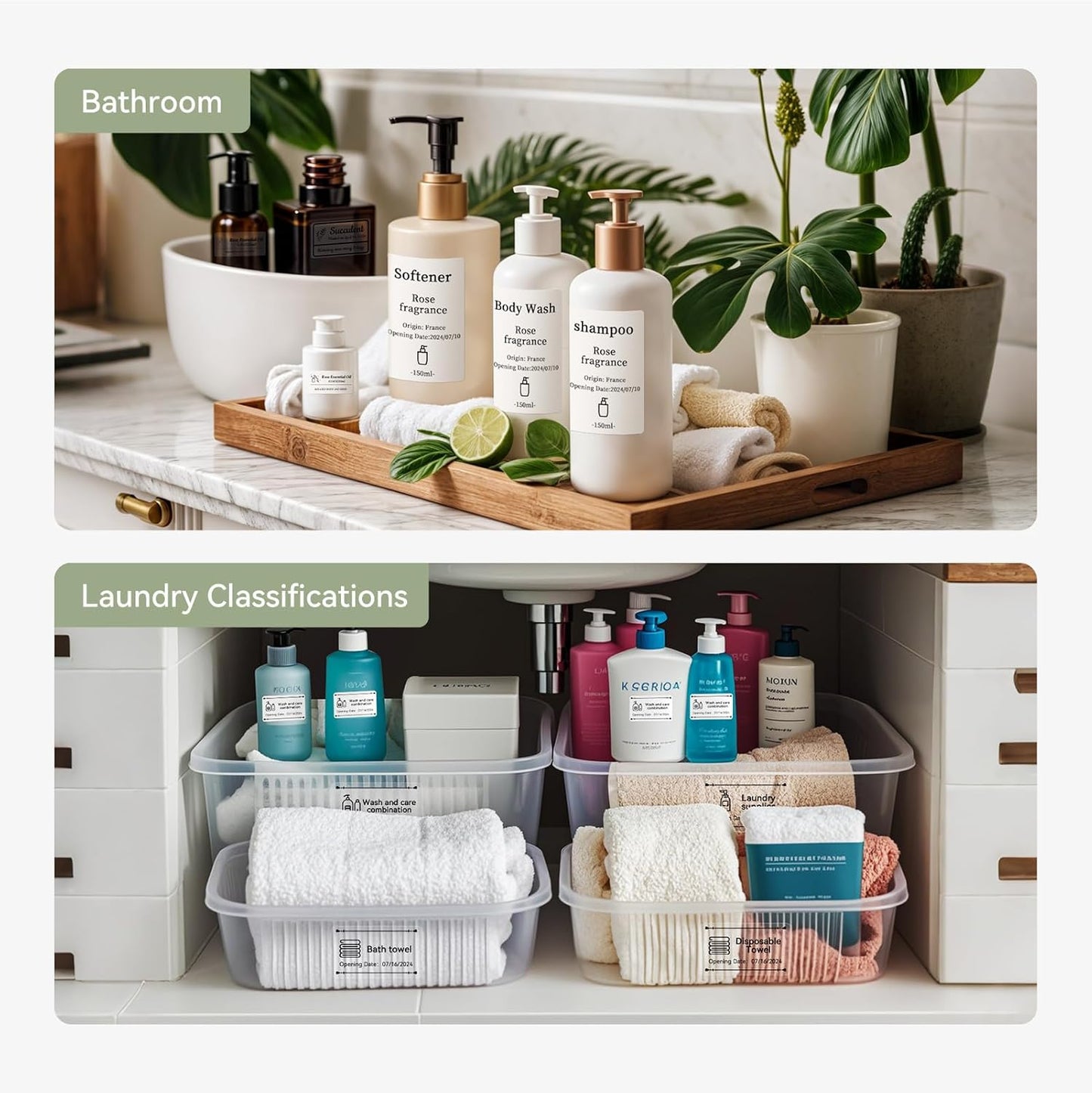 NIIMBOT B1 Label Maker Machine with Tape, 2 Inch Portable Sticker Printer for Home School & Small Business, Compatible with Phones & PC, Green White