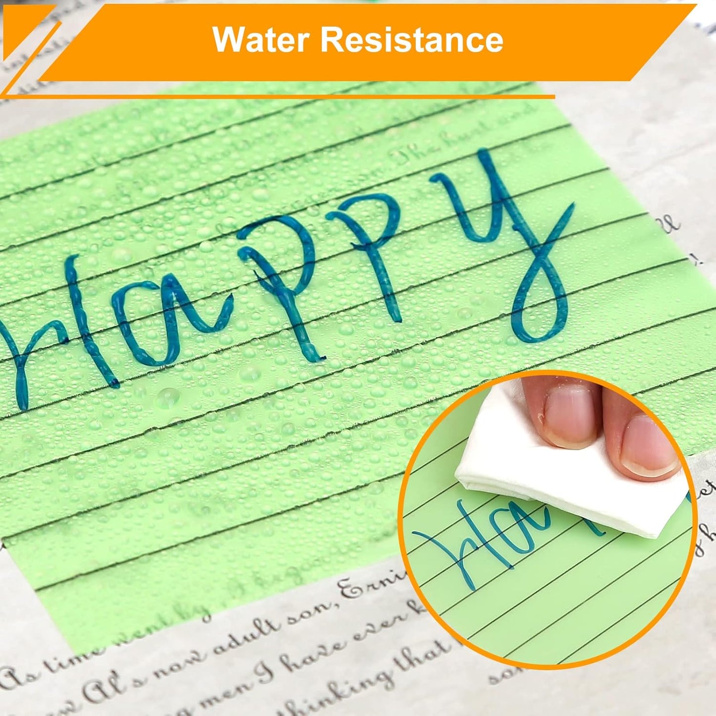 300 Sheets Lined Transparent Sticky Notes, 3x3 Inch 6 Colorful Clear See Through Translucent Self-Adhesive Post Memo Reminder Tabs with Line for Office Woman College School Students Classroom Supplies