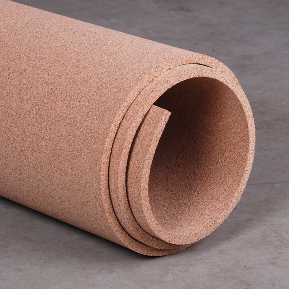 Manton Cork Premium Cork Roll - 4' x 6' x 1/2", 100% Natural Facing Grade Material for Bulletin Boards, Decorative Photo and Message Push Pin Displays - Perfect for Home, School, and Office