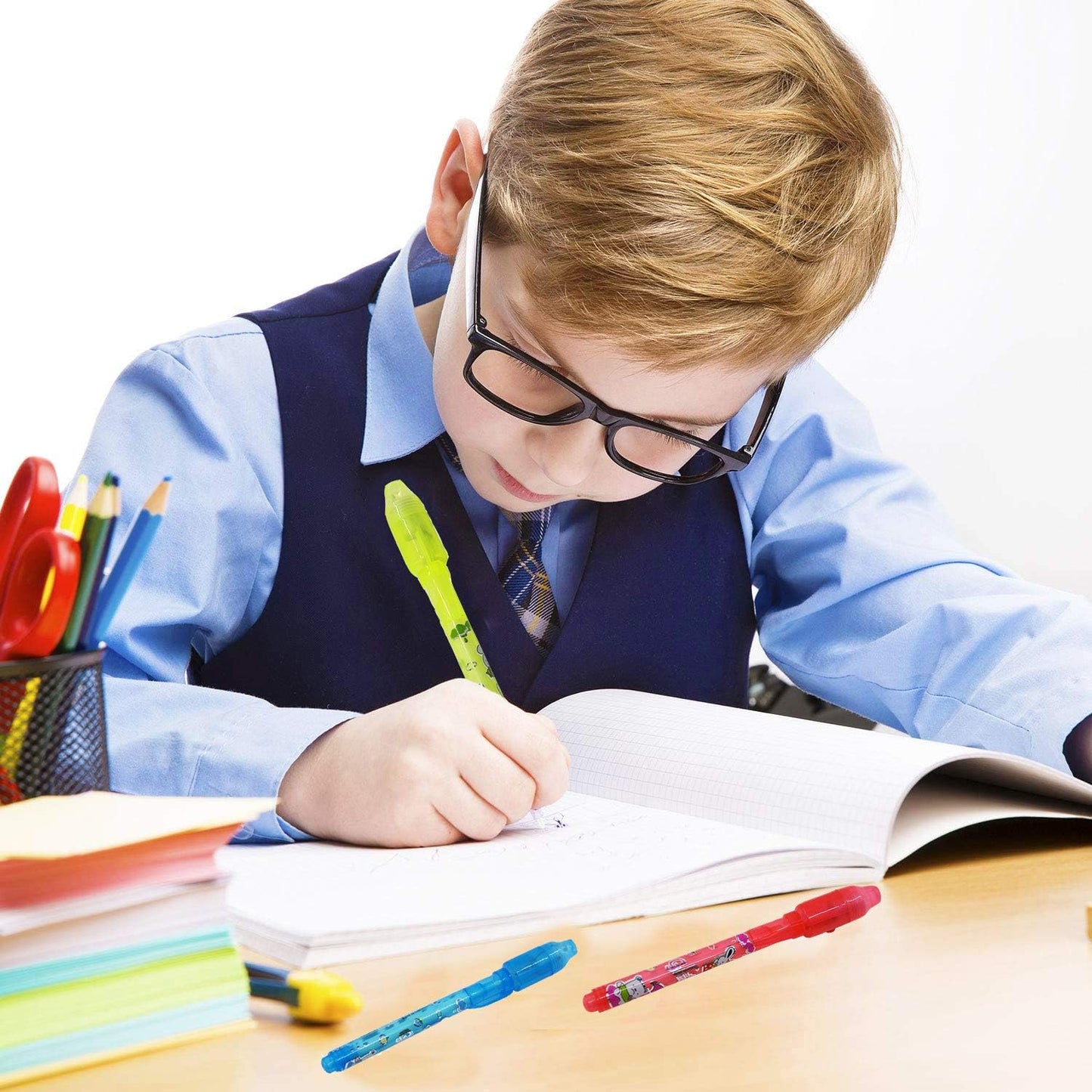 24 Pack Invisible Ink Pen with Purple Light Upgraded Spy Pen Secret Message Magic Markers Children's Day Gift Student Gift from Teacher for Boys Grils Kids Birthday Party Favor