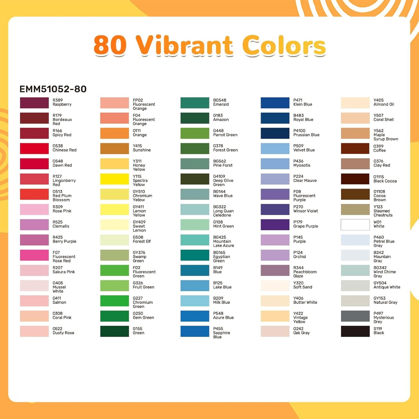 Automatic Ink Control Acrylic Paint Markers Brush Tip 80 Colors Acrylic Paint Pens Water-Based Acrylic Markers Set for Stone, Wood, Rock Painting, Canvas, Glass, DIY & Art Supplies