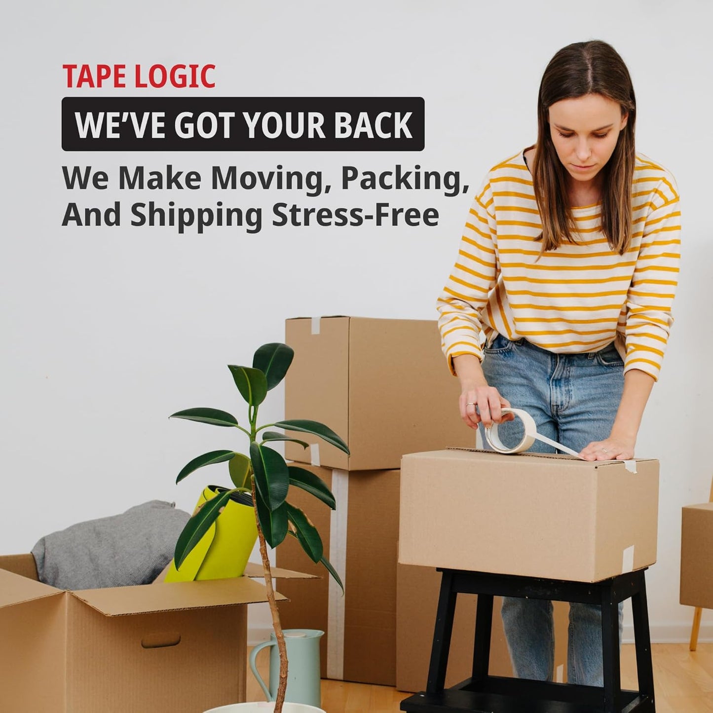 Tape Logic 3" x 55 yds Acrylic Packing Tape 3.5 Mil, Clear (24-Pack) Heavy Duty Packing Tape Rolls for Sealing Boxes at Home, Warehouse, & Office, Supplies for Packaging, Shipping, Moving