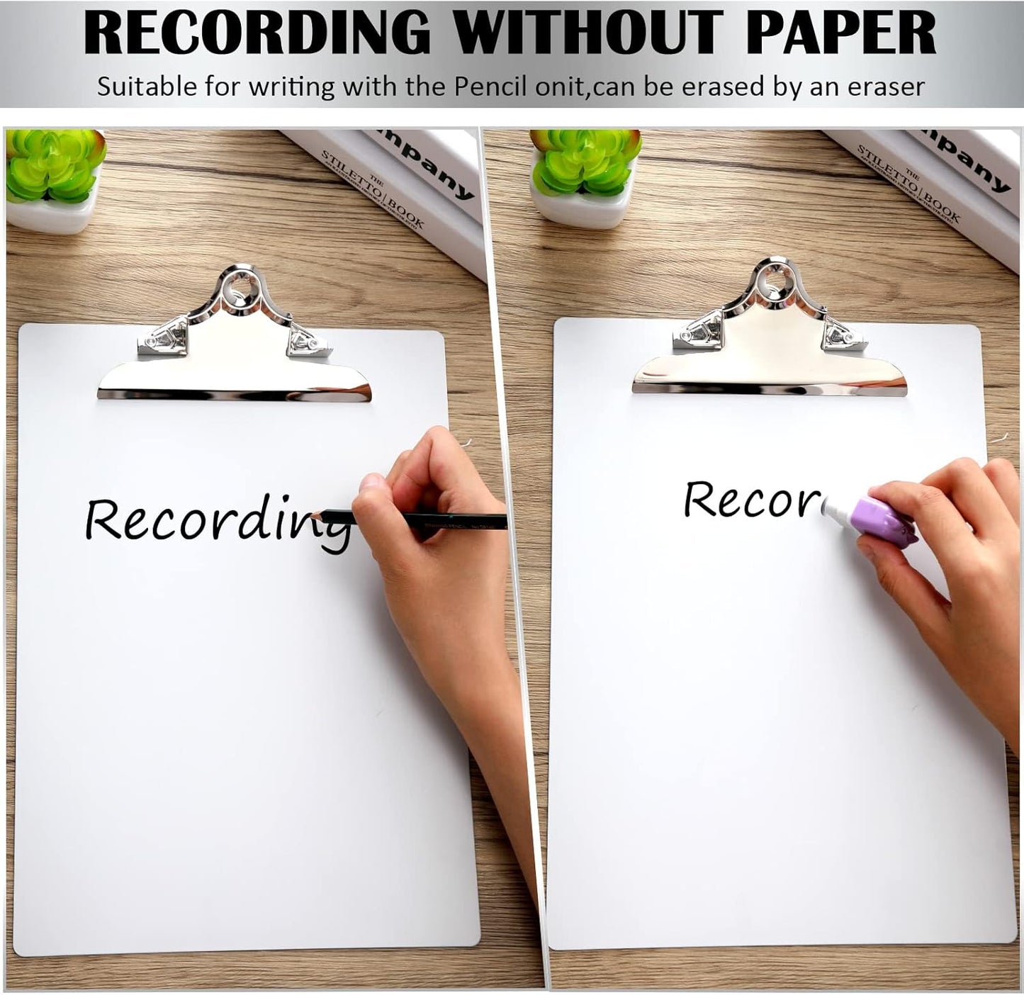 8 Pcs Metal Clipboard Heavy Duty Aluminum Clipboards 12 x 9 Inch Metal Clip Board with Low Profile Clip A4 Letter Size Document Holder for Office School Medical Jobsite Laboratory