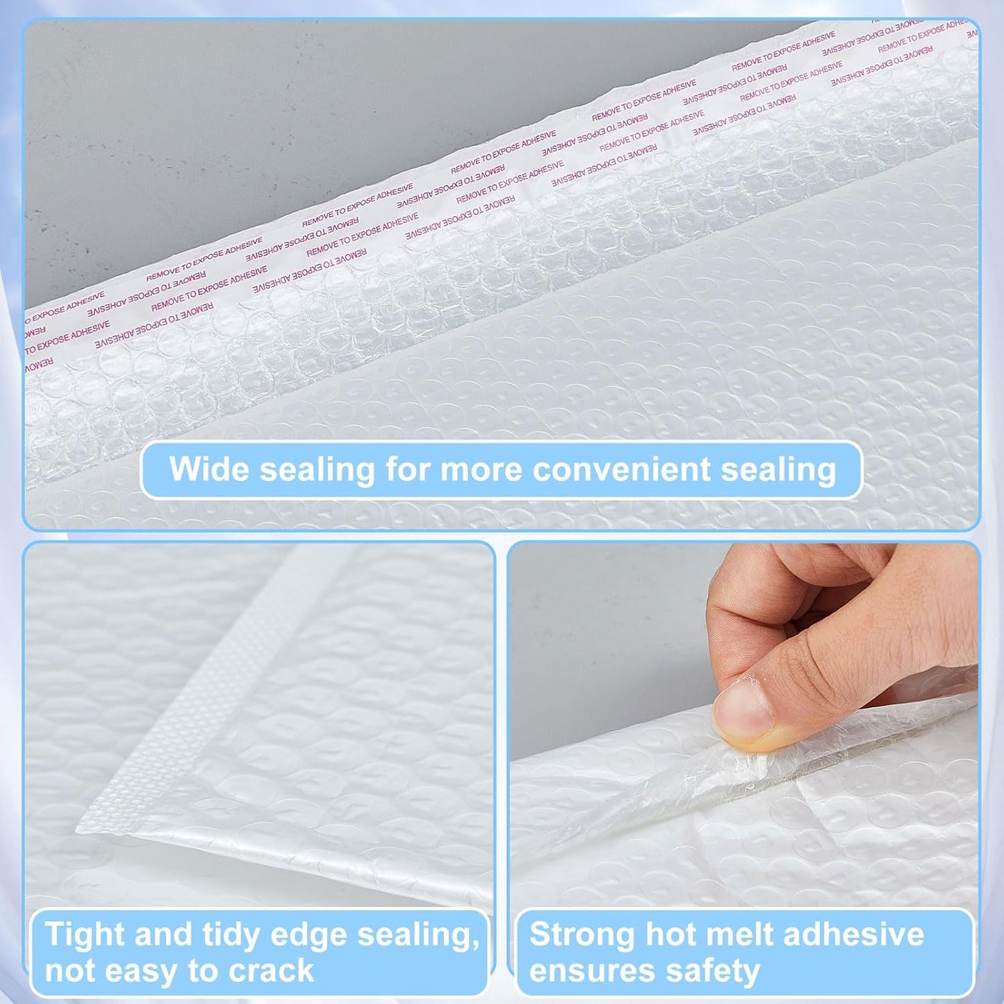 Ireer 10 Pack Extra Large 10 x 13" Bubble Mailers Poly Padded Envelopes Cushioned Mailing Envelopes Bubble Padded Mailers Self Adhesive Waterproof Shipping Bags for Business Christmas Packaging Gift