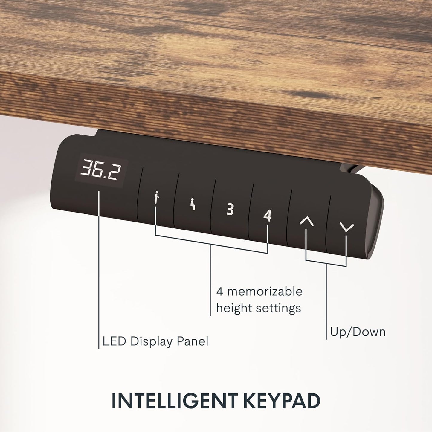 FLEXISPOT E6 Essential 3 Stages Dual Motor Electric Standing Desk 48x30 Inch Whole-Piece Board Height Adjustable Electric Sit Stand Desk(White Frame + Special Walnut Desktop, 2 Packages)