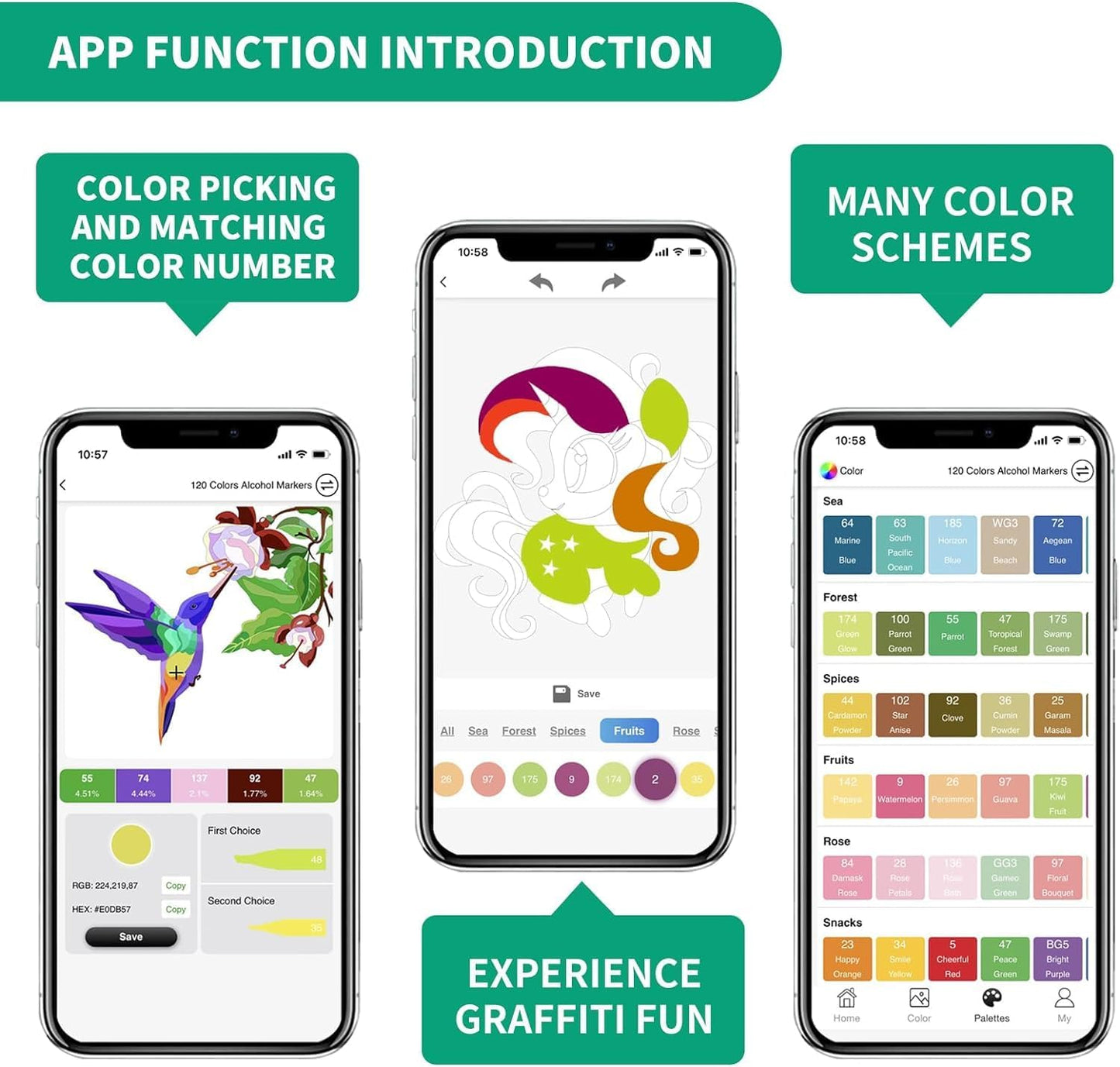 240 Colors Alcohol Markers with Free App, Dual Tip Art Marker with Kickstand Case for Artists Adults and Kids. Alcohol Based Markers for Coloring Painting Sketching and Drawing, Great Gift
