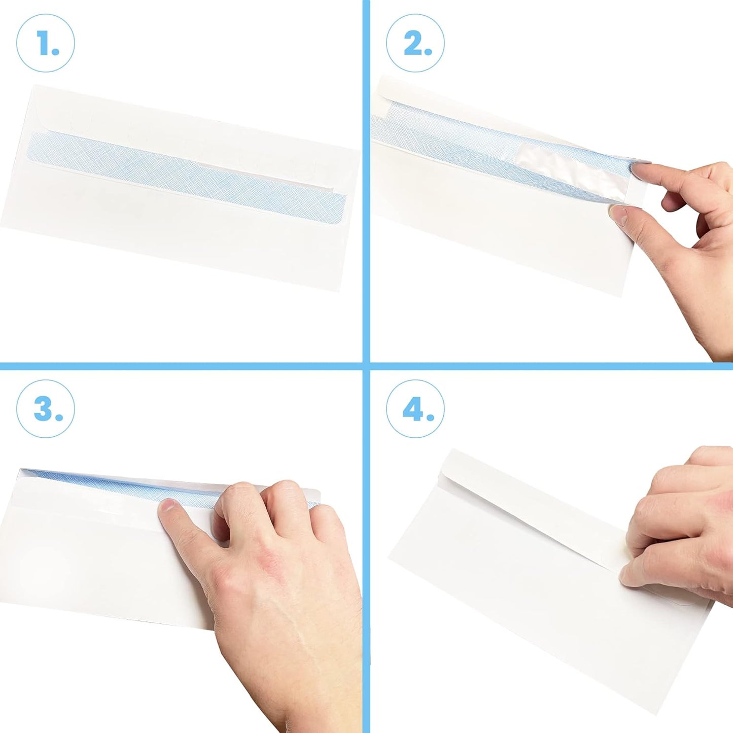Compuchecks Double Window Envelopes #9- Flip and Seal Flap, Security Business Mailing Envelopes - Tamper Evident, Security Tint - 500 Count