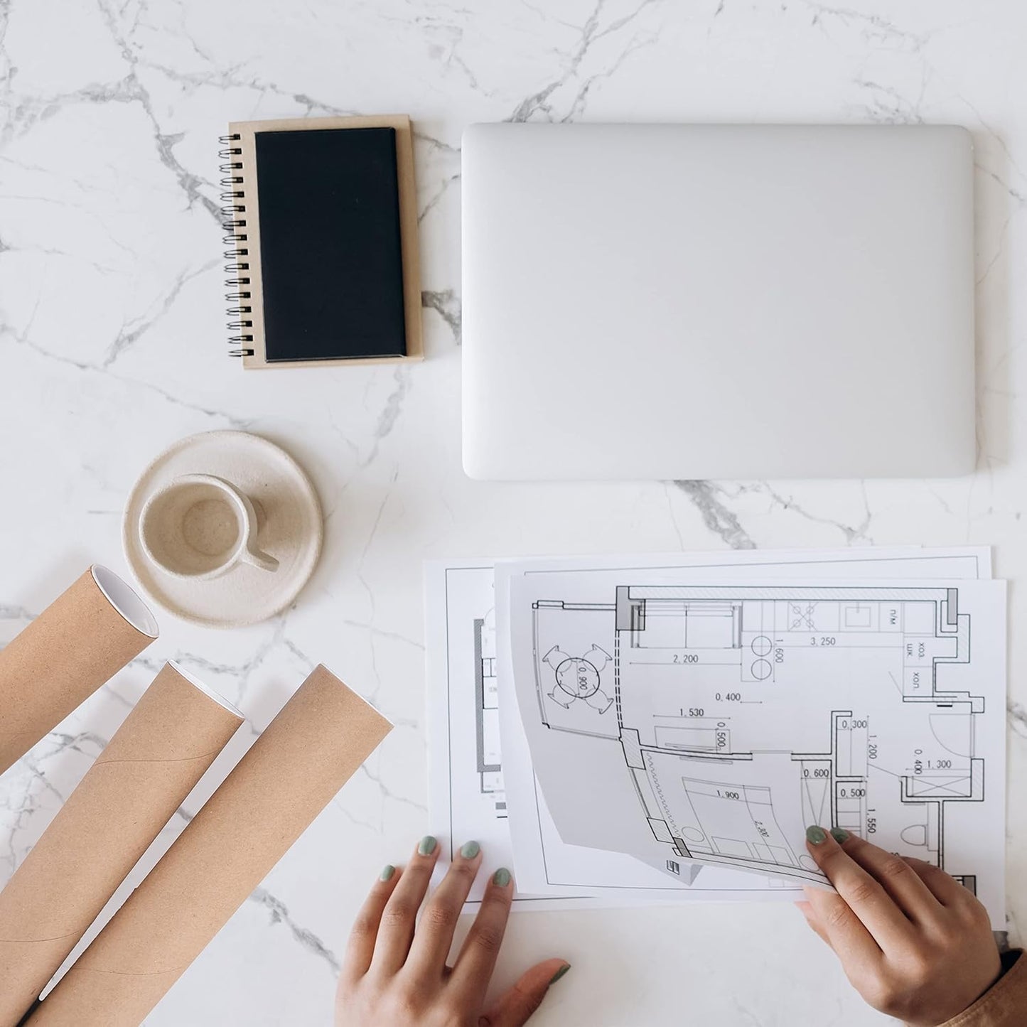 MagicWater Supply Mailing Tube - 3 in x 24 in - Kraft - 10 Pack - for Shipping and Storage of Posters, Arts, Crafts, and Documents