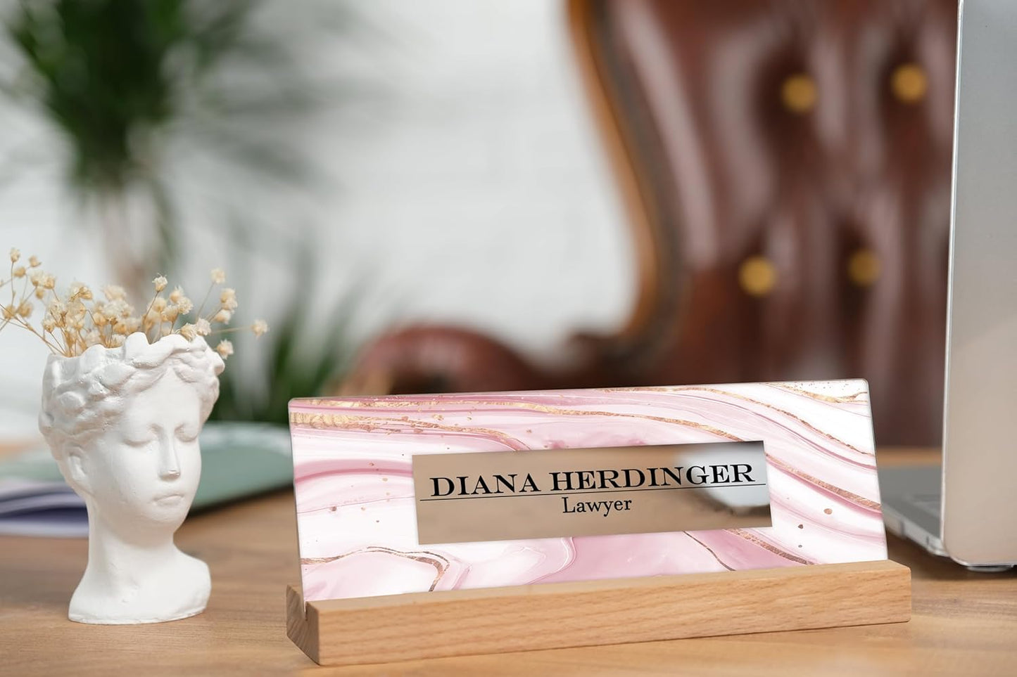 Personalized Desk Nameplate, Custom Acrylic Office Sign for Him Boss, Professional Name Plate for Coworkers, Unique Custom Gift Idea for Office, New Job Gift, CoWorker Gift, Phd Gift (Modern Design)