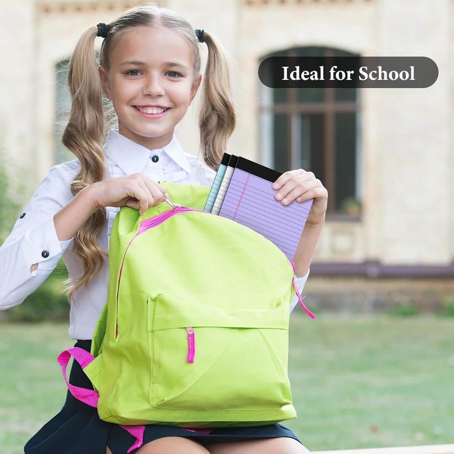 6 Pack Note Pads 5 x 8 Inch Colored Small Legal Pads 5 x 8 Pink Notepad Perforated Writing Pads Lined Paper Pads of Paper College Ruled Paper 30 Sheets Notebook To Do List for School, Office, Home