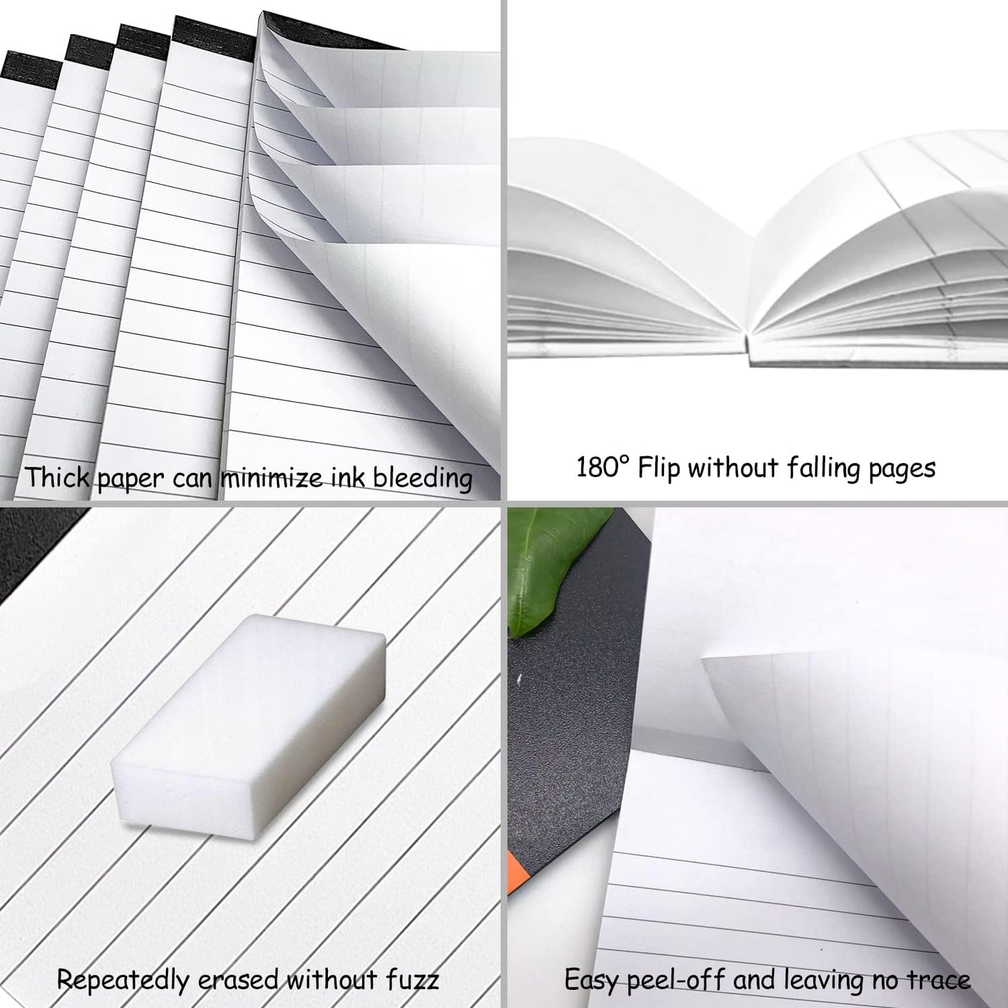 Notepads for Daily Planning and Organization of Work – 4 x 6-inches Ruled Pages – Thick Bright White Paper – 30 Pages – Note Pads Lined Papers – Pack of 6