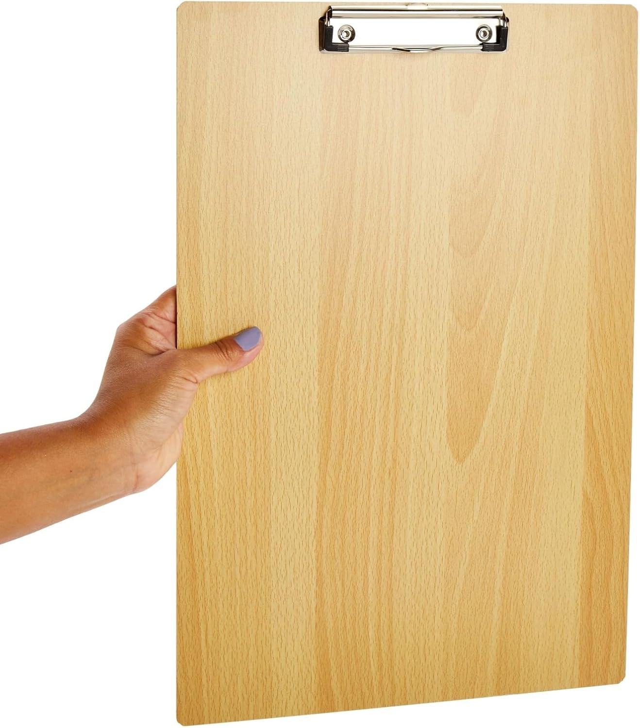 4 Pack Extra Large Clipboards, Wooden Art Board with Low-Profile Clip and Hook for Classroom and Office, 11.5x17.5 in