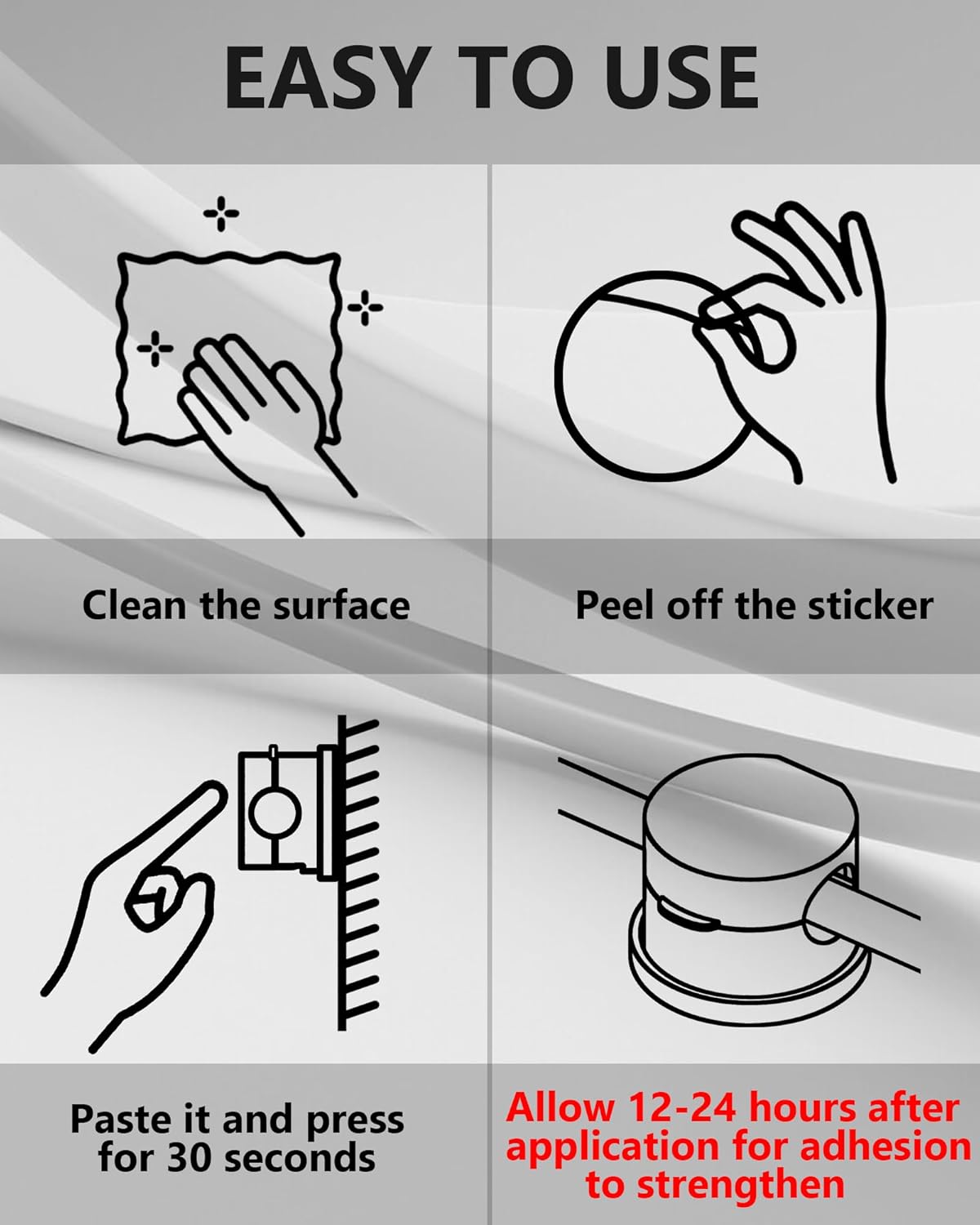 Magnetic Cable Clips 360° Rotation Cord Holder, 6Pack Cord Organizer 1s Lock Cable Smooth Adjustable Desk Organizers and Accessories, Adhesive Cord Clips for Nightstand,Phone,Wall,Car,Home Office