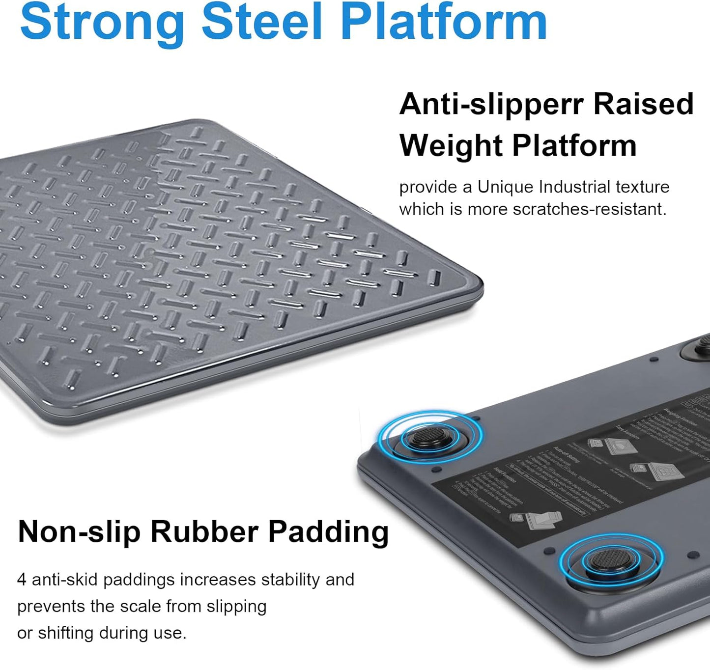 THINKSCALE Shipping Scale, 440lb/1oz Digital Heavy Duty Postal Scale, Strong Steel Platform, Postage Scale with Hold/Tare/LCD Display, Scale for Packages, Luggage Scale, Battery&AC Adapter Included