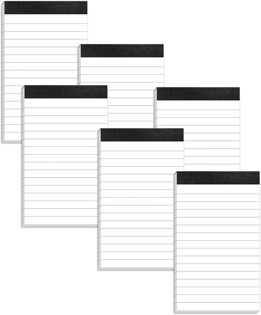 6 Pack Small Notepads Refills Memo Pads 3 x 5 Inch Lined Writing Note Pads with 30 Sheets Note Pad Paper in Each Pad Mini Pocket Notebook Refills for Taking Notes and Reminders Organization Planning