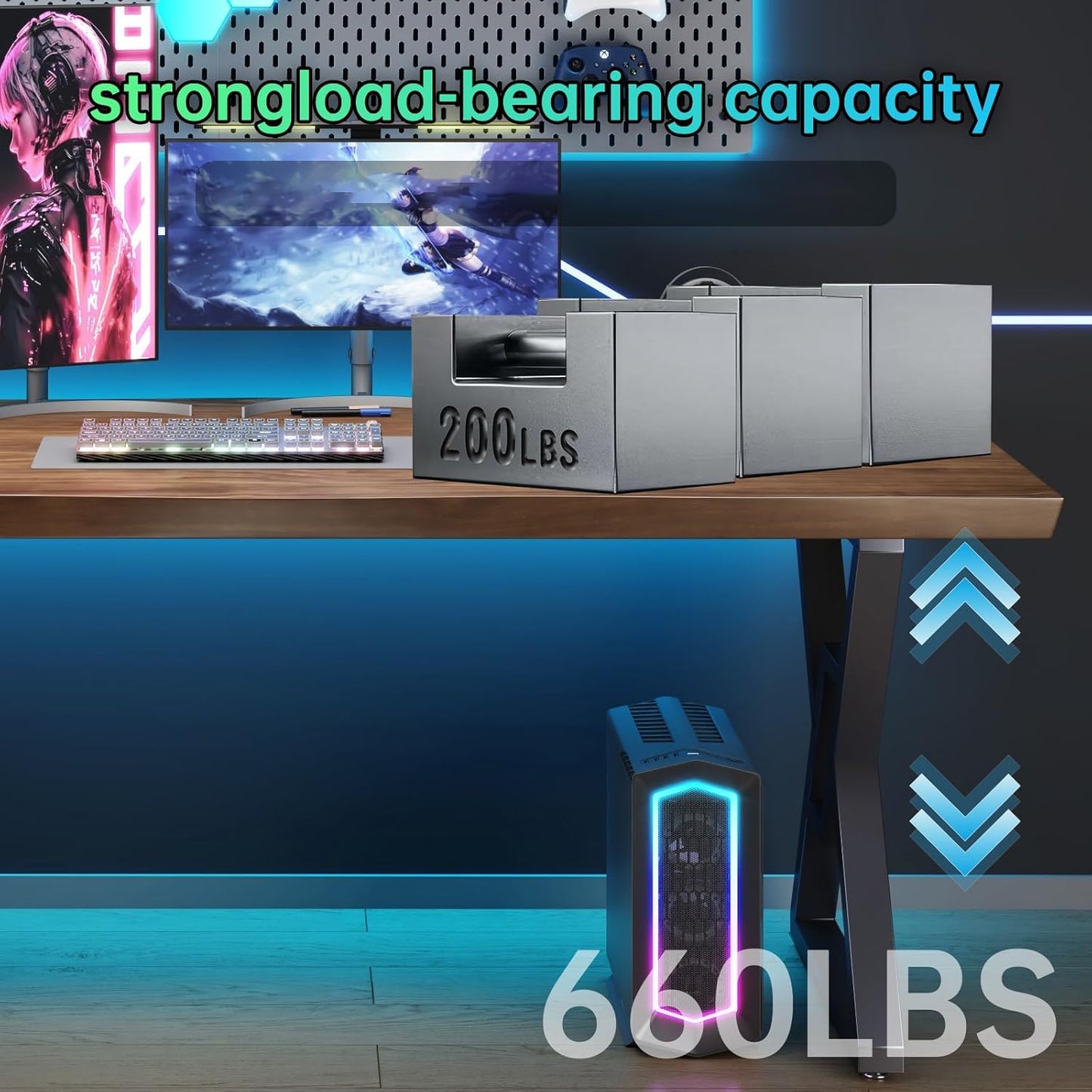 Solid Wood 55-inch Computer Desk - Large Office Desk for Home Office, Modern and Simple Design, Industrial Executive Work Table, Steady Home Office Bedroom Furniture for Study Reading Writing Dining