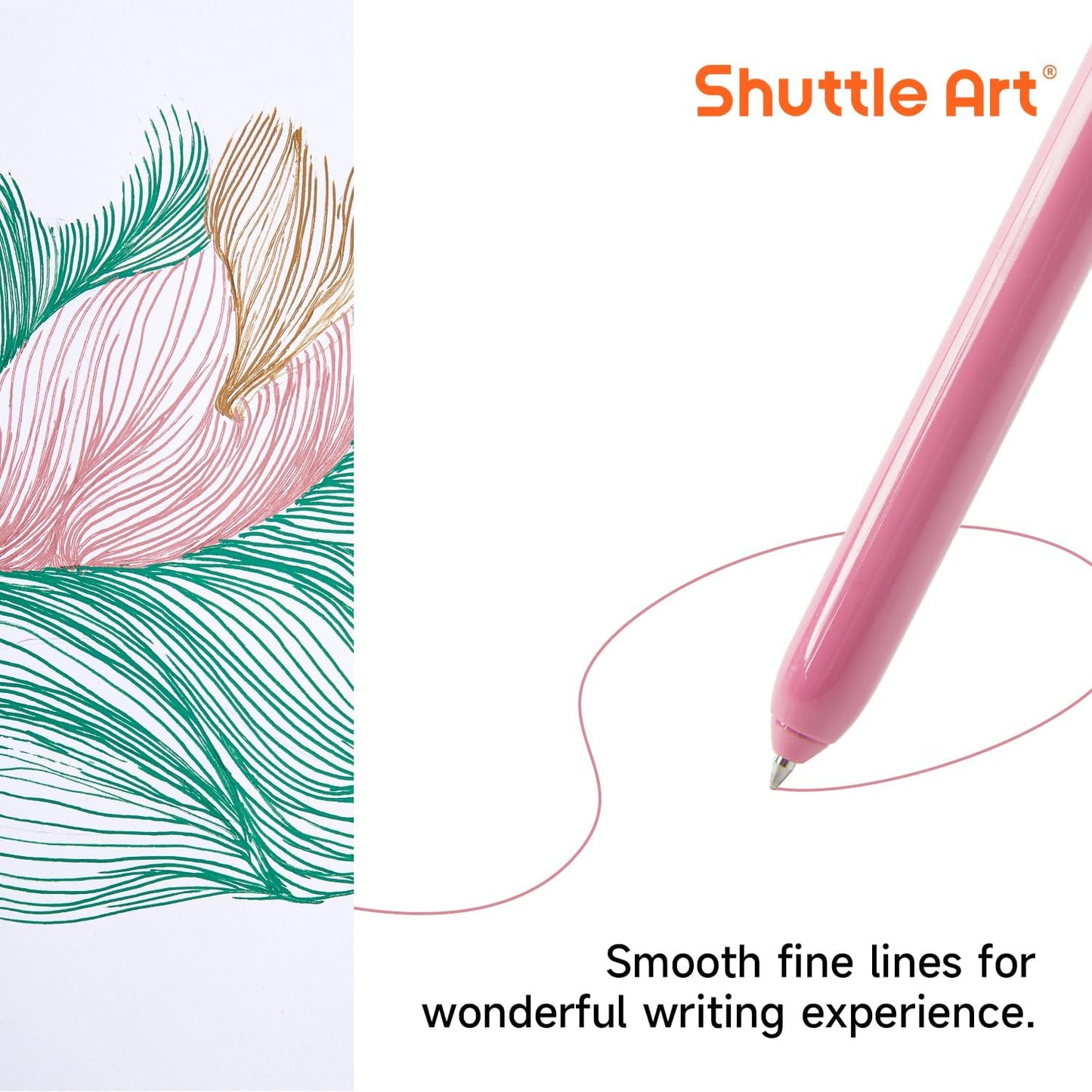 Shuttle Art Colored Retractable Gel Pens, 11 Vintage Ink Colors, Cute Pens 0.7mm Medium Point Quick Drying for Writing Drawing Journaling Note Taking School Office Home