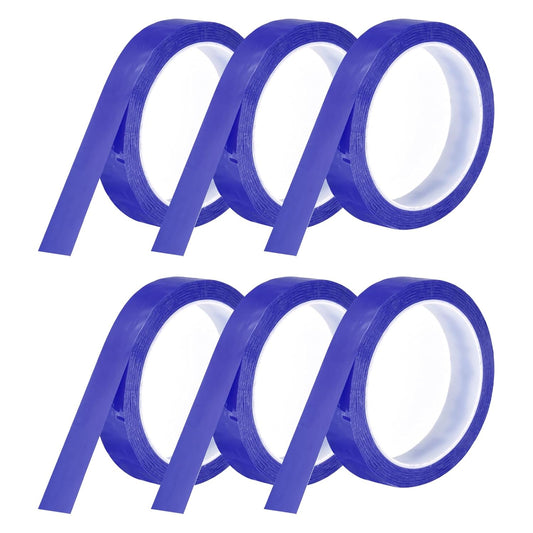 MECCANIXITY 6 Rolls Whiteboard Tape Graphic Chart Tape 20mm 54.7 Yard Art Tape Thin Self-Adhesive Pinstripe Tape Masking Tape for Gift Wrapping Craft Supplies, Blue