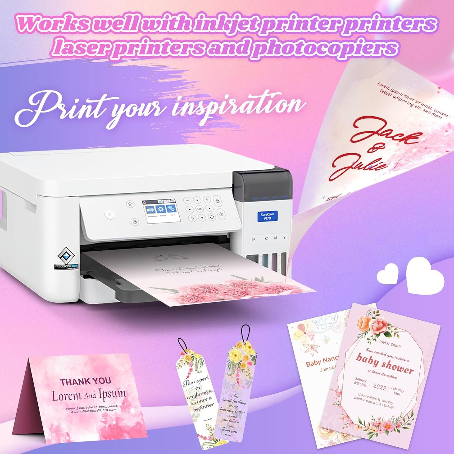 White Cardstock 8.5" x 11", 32 Sheets (85lb/230gsm) Heavy Weight Thick Loose Drawing Paper Cover Card Stock for Printer, Invitations, Drawing, Scrapbooking, Art School Supplies, DIY Cards