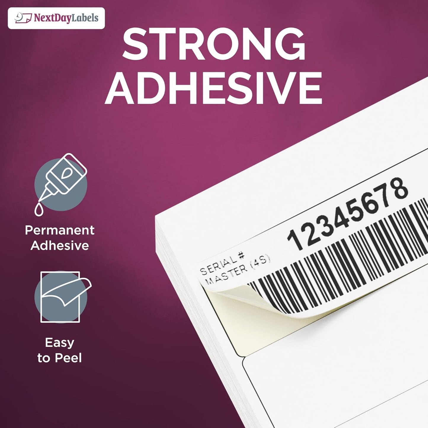 NextDayLabels – 4" x 1-1/3" Rectangular Sticker Labels for Printer - White Laser/Inkjet Printer Labels Return Address Labels Shipping Label Stickers (100 Sheets, 14 Per Sheet, 1400 Labels)