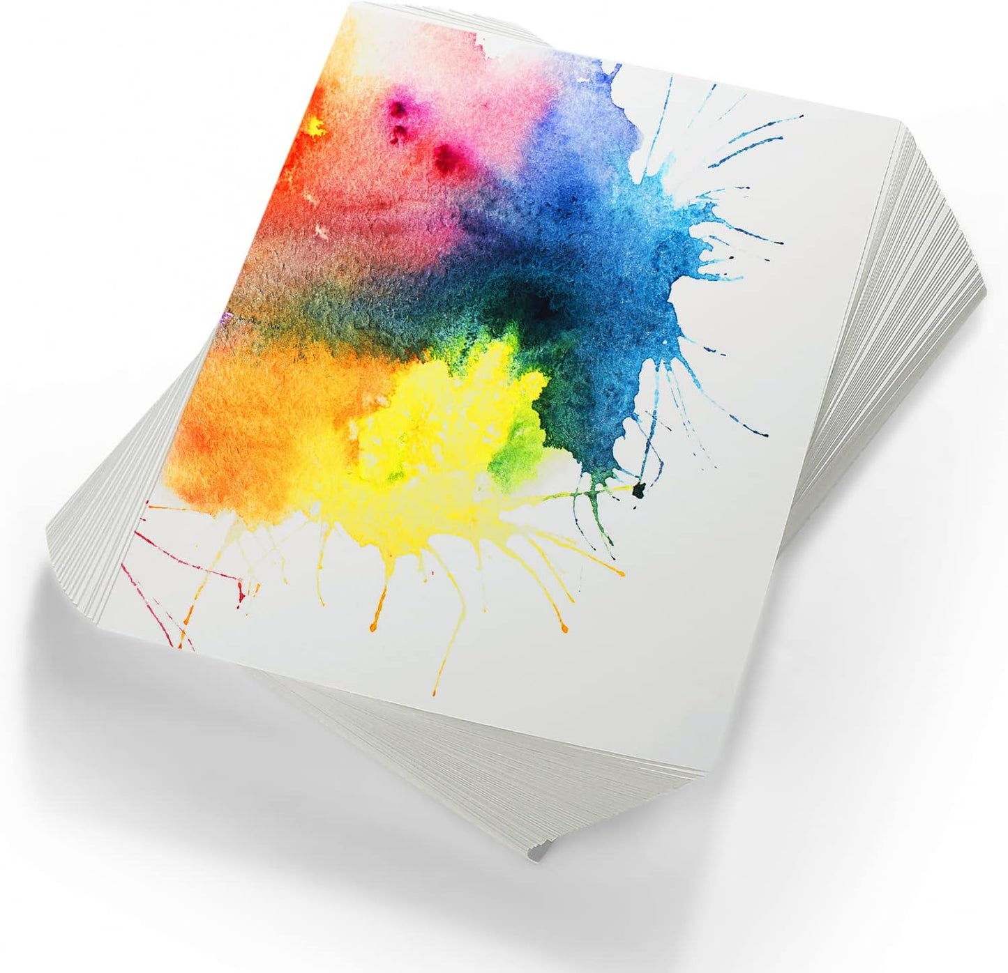 TaoBary 300 Pcs Watercolor Paper Sheet Bulk White Cold Press Paper Pack 110 lb 230 GSM Sketch Painting Watercolor Pad for Watercolorist Beginning Artists Adults Drawing Craft(6 x 6 Inch,230 GSM)