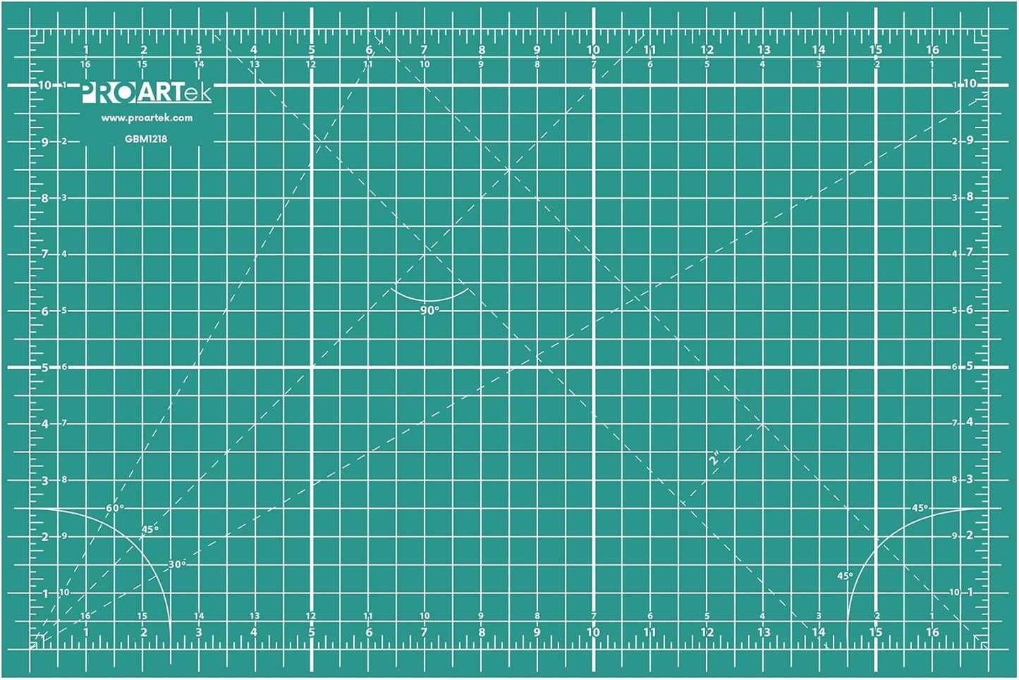 PK00006 Model GBM1218 Series 12" x 18" Professional Cutting Mat; Double-Sided Green/Black; Self-Healing; For Graphic Arts, Hobbies, Crafts, Quilting, and other Cutting Projects