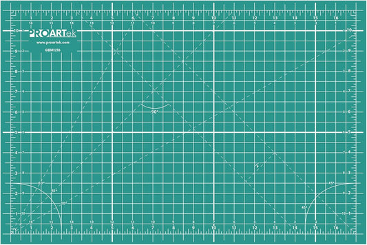 PK00006 Model GBM1218 Series 12" x 18" Professional Cutting Mat; Double-Sided Green/Black; Self-Healing; For Graphic Arts, Hobbies, Crafts, Quilting, and other Cutting Projects