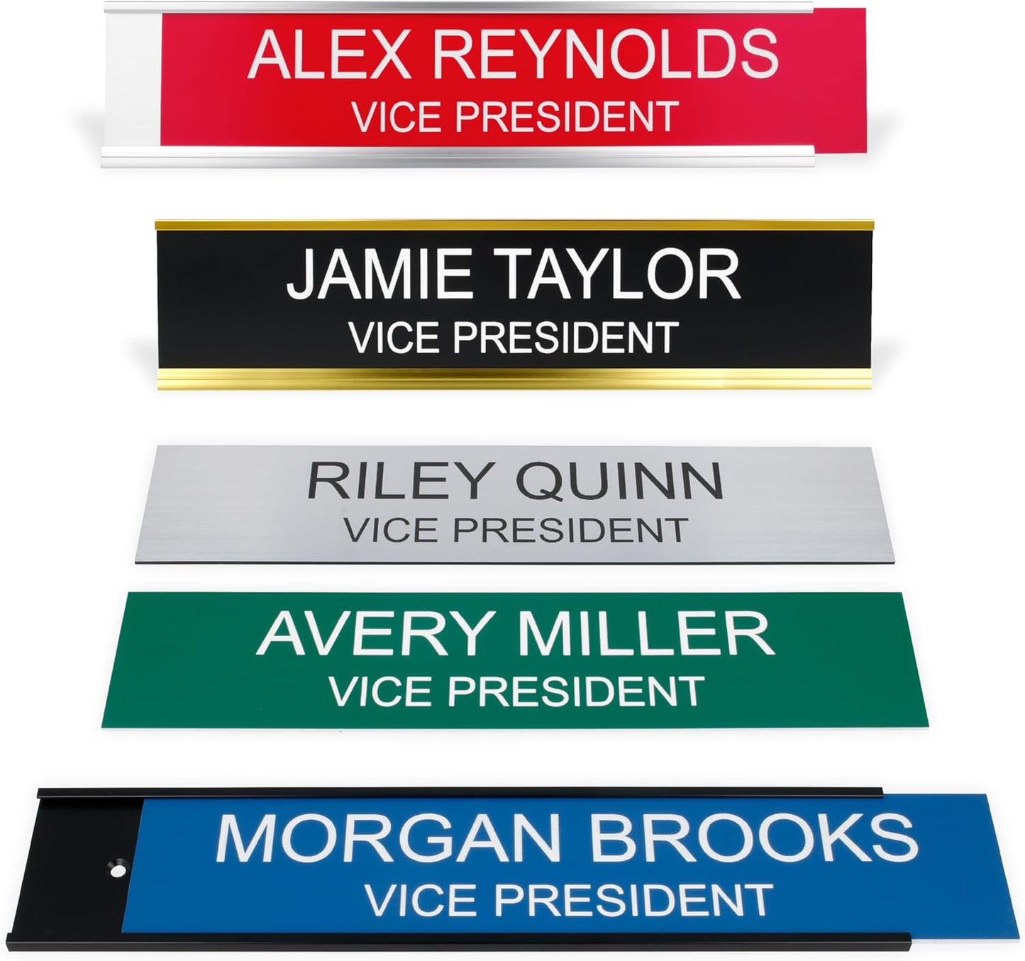 ExcelMark 2" x 10" Custom Engraved Name Plate with Square Corners