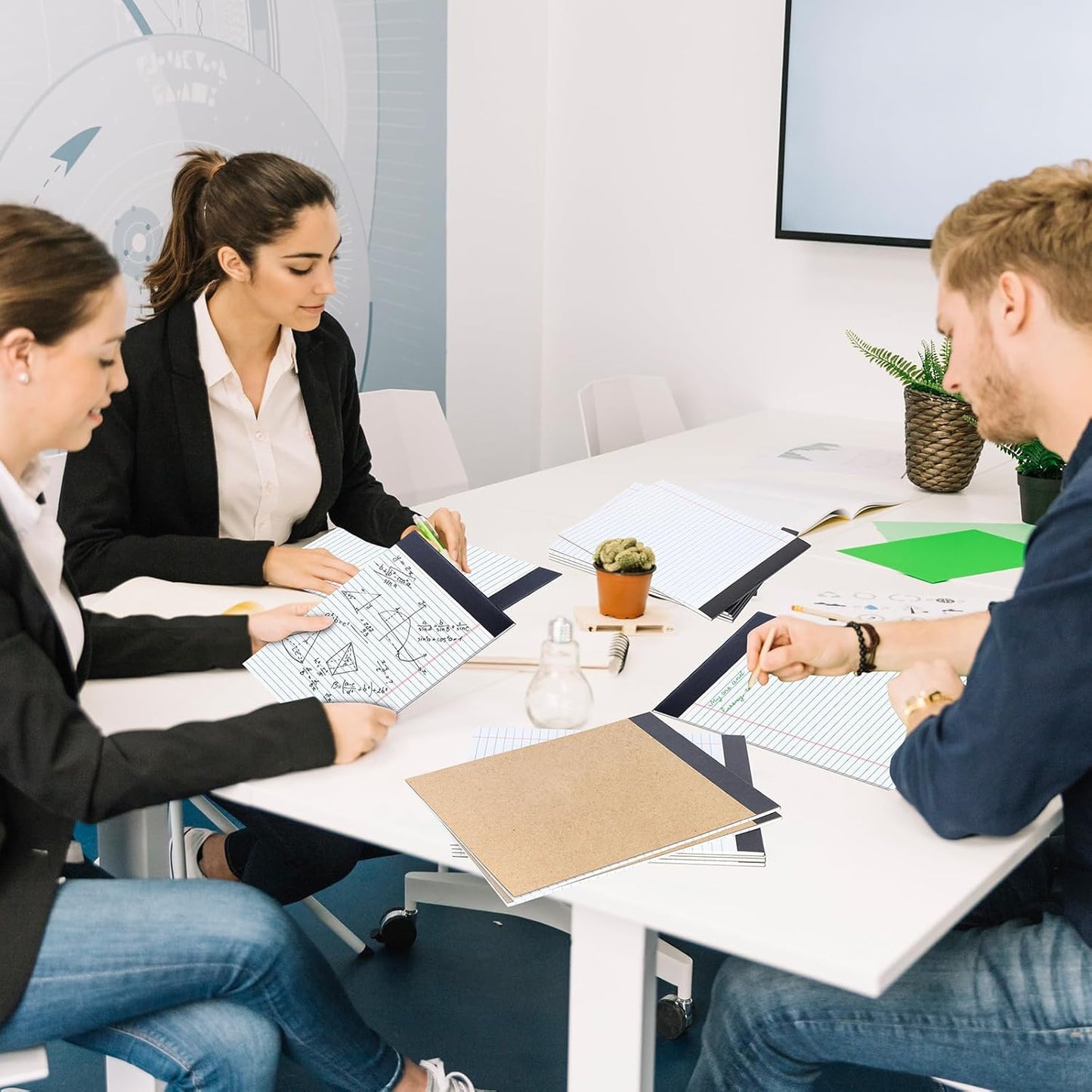 48 Pack Legal Pads Bulk,8.5 x 11 Inch White Notepad, Note Pads College Ruled Perforated Memo Pad for Work Study Daily Note Taking List, Lined Writing Pads Memo Refills Notepads for Office Home School